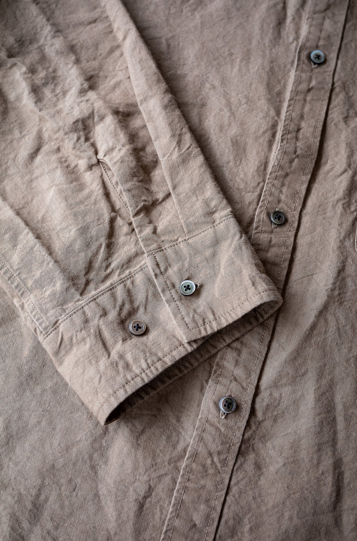 Linen Washi Shirt Blouson 〈TAN〉