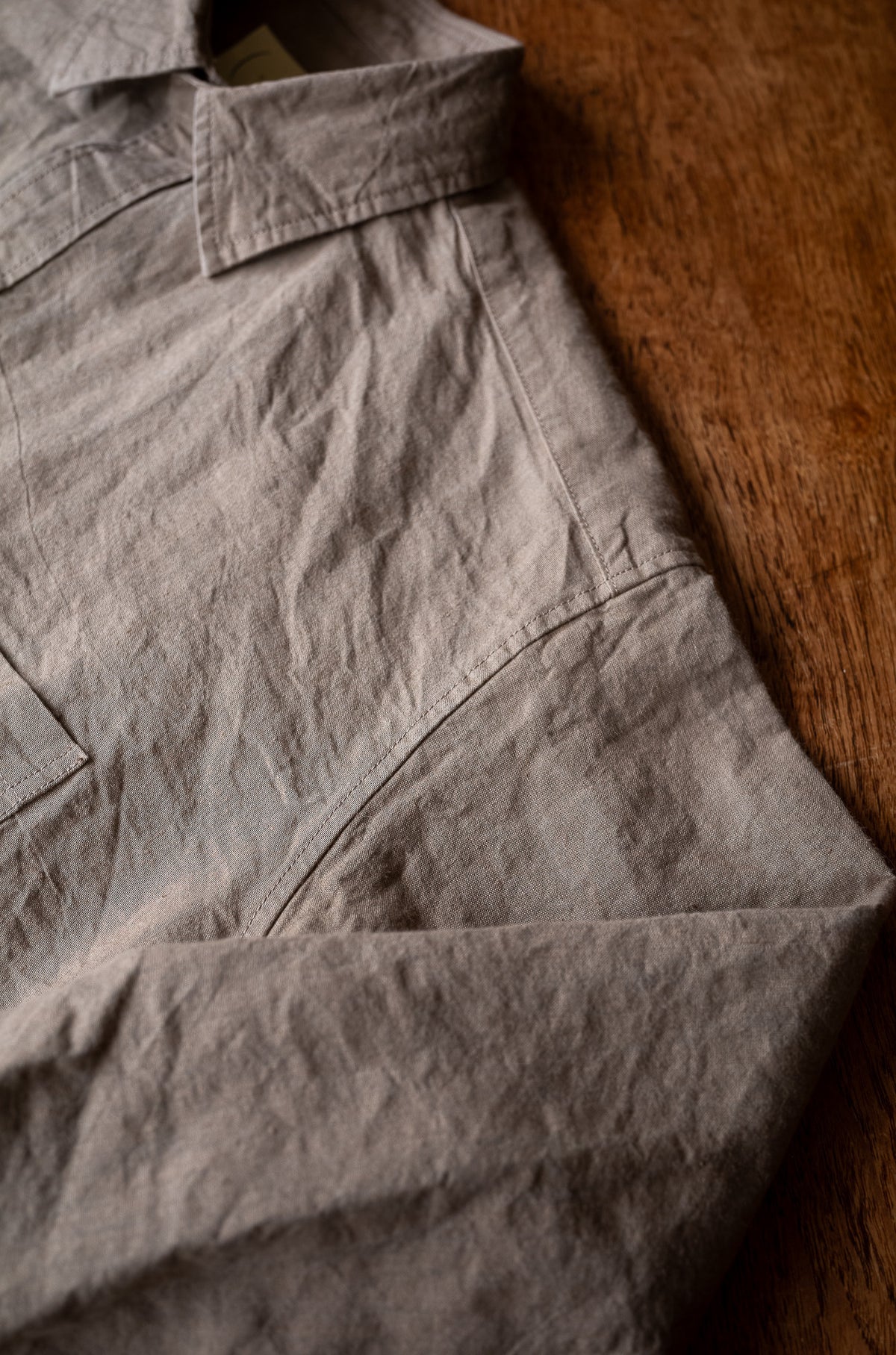Linen Washi Shirt Blouson 〈TAN〉