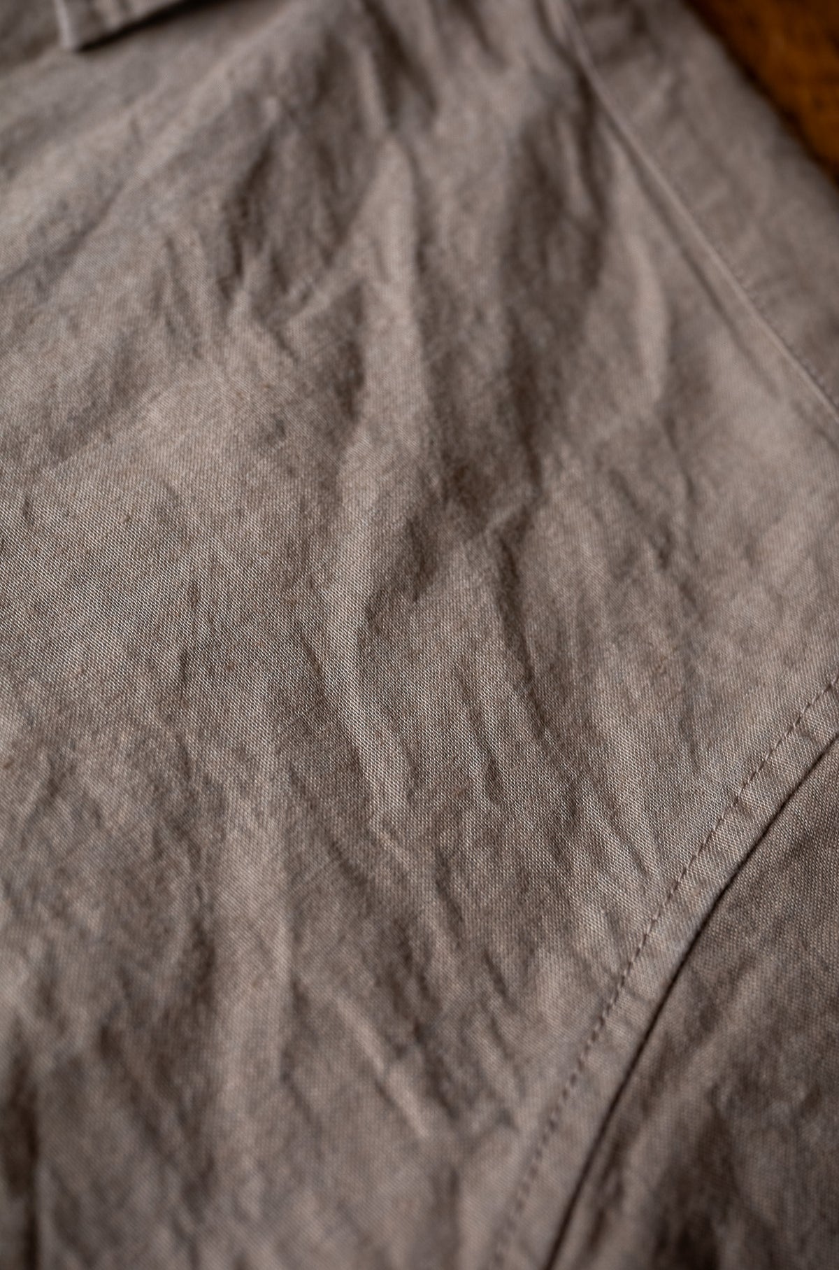 Linen Washi Shirt Blouson 〈TAN〉