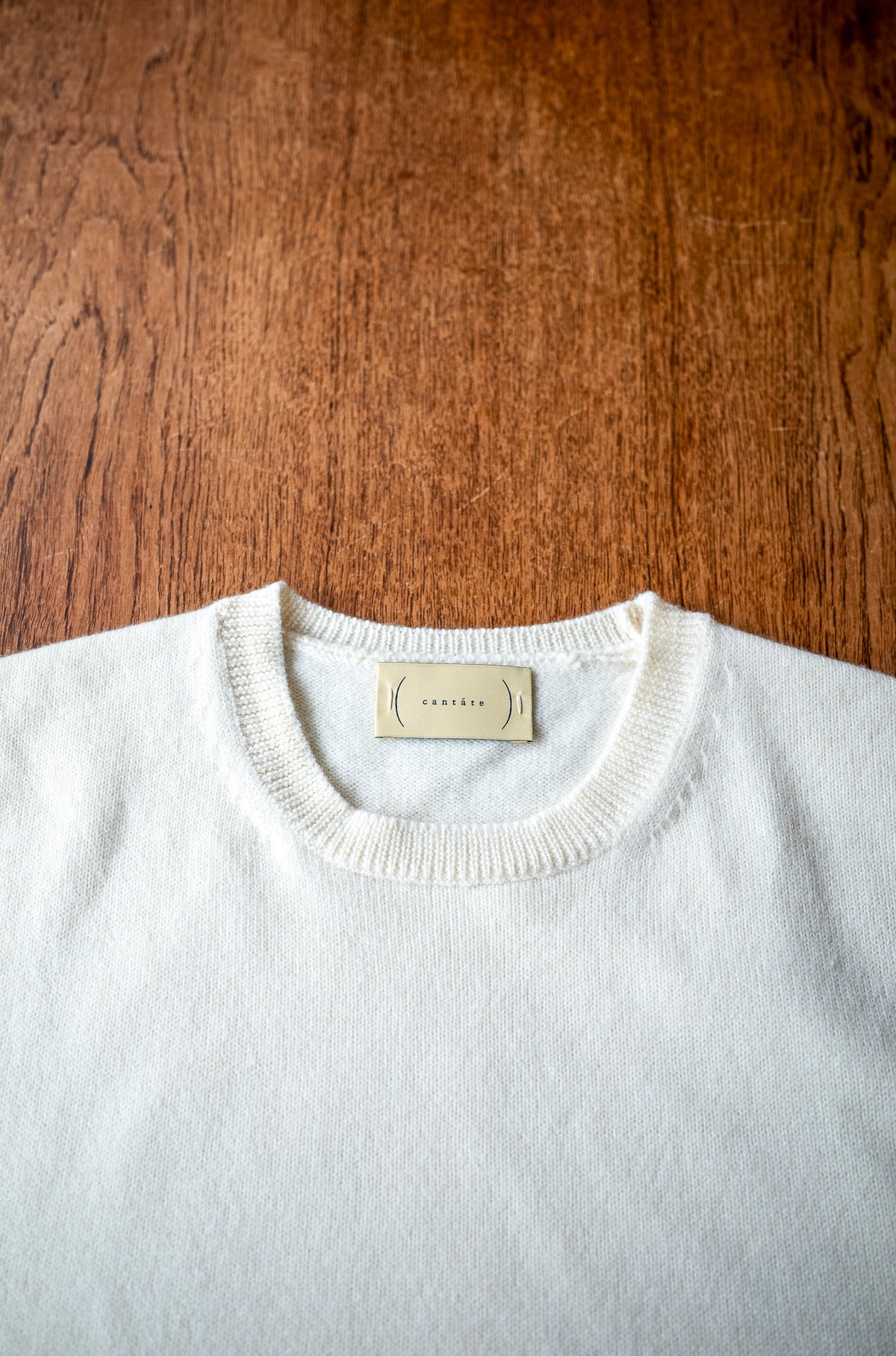 Fine Wool Cashmere Sweater 〈MILK〉