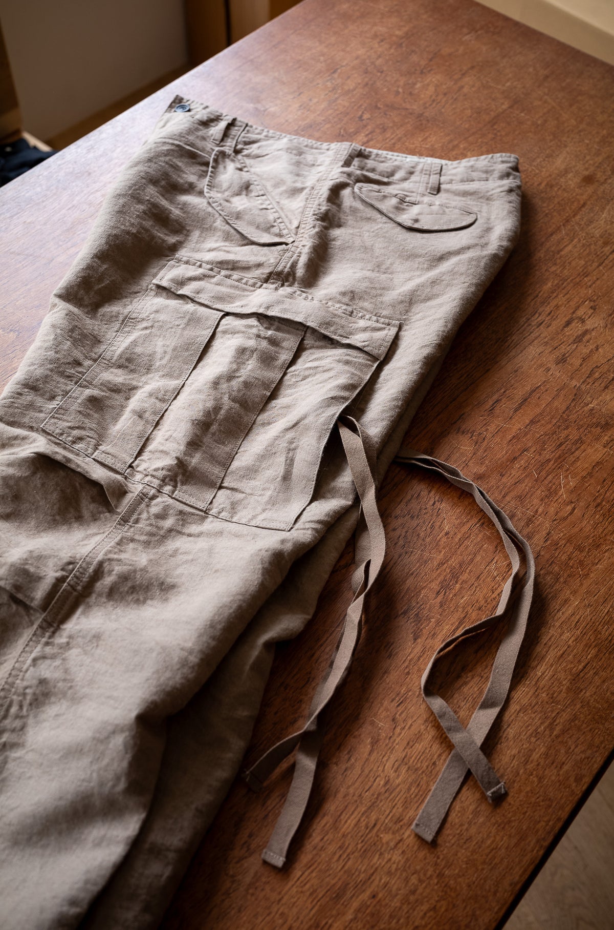 Linen Washi M51 Cargo Pants 〈TAN〉