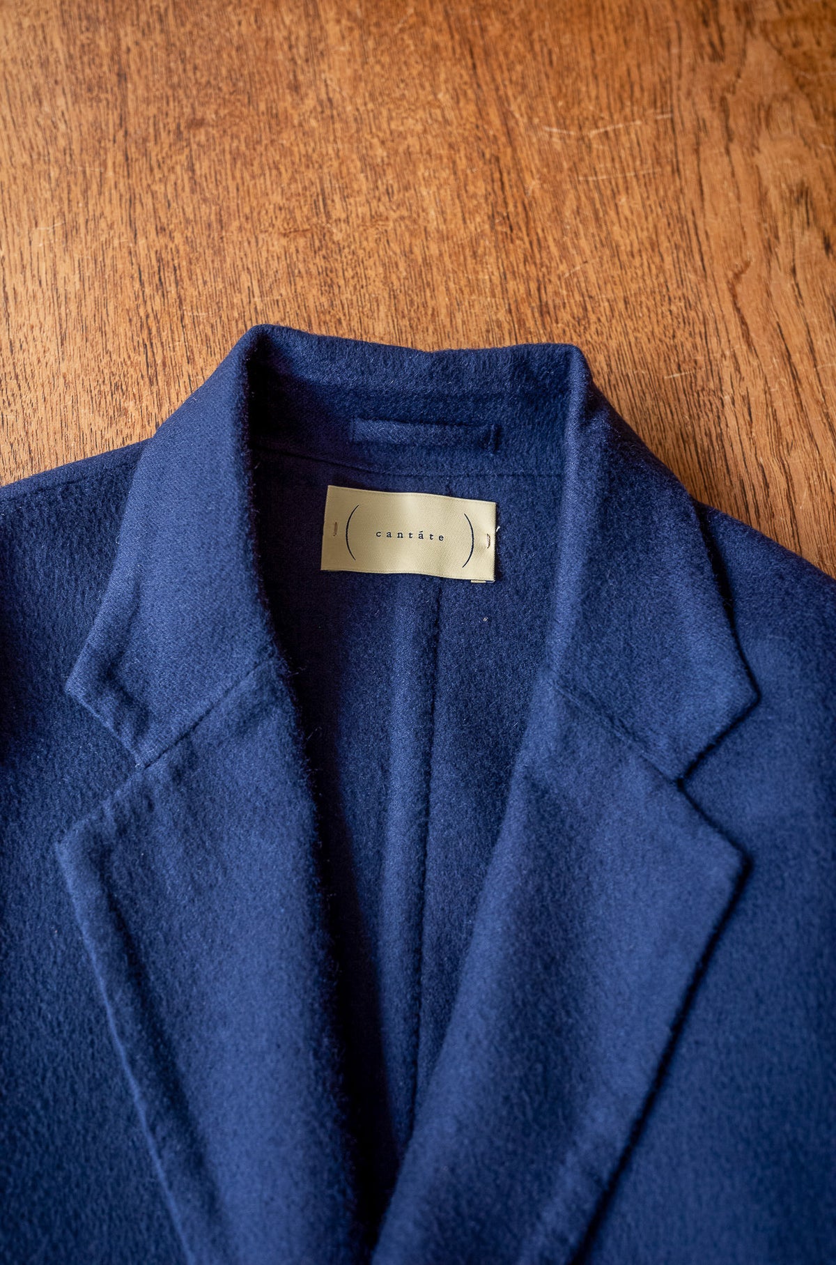 Hand Rever Chesterfield Coat -Alashan Cashmere 〈MID NIGHT〉