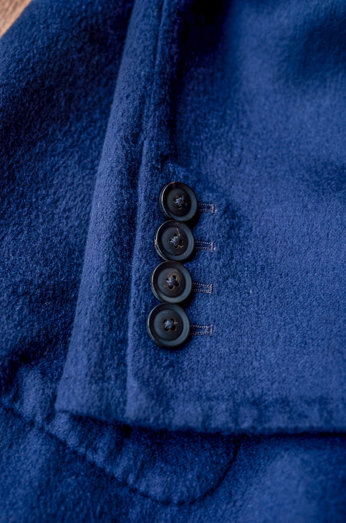 Hand Rever Chesterfield Coat -Alashan Cashmere 〈MID NIGHT〉