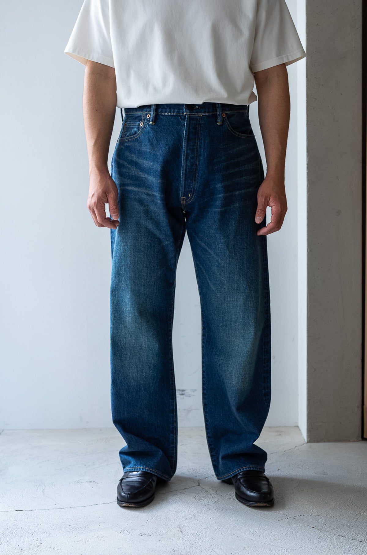 Denim Flare Trousers - VINTAGE WASH 〈DUSK INDIGO〉