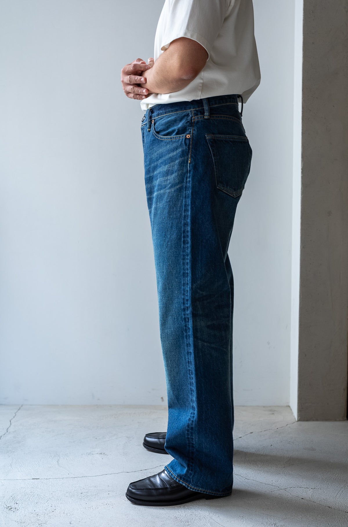 Denim Flare Trousers - VINTAGE WASH 〈DUSK INDIGO〉