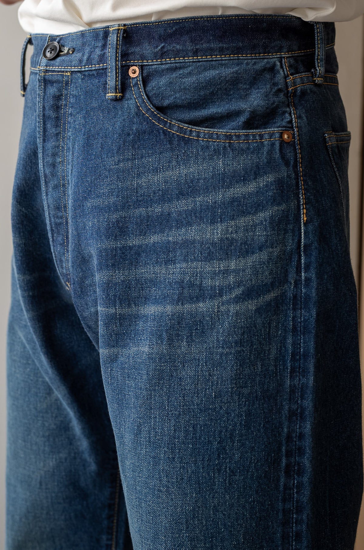 Denim Flare Trousers - VINTAGE WASH 〈DUSK INDIGO〉