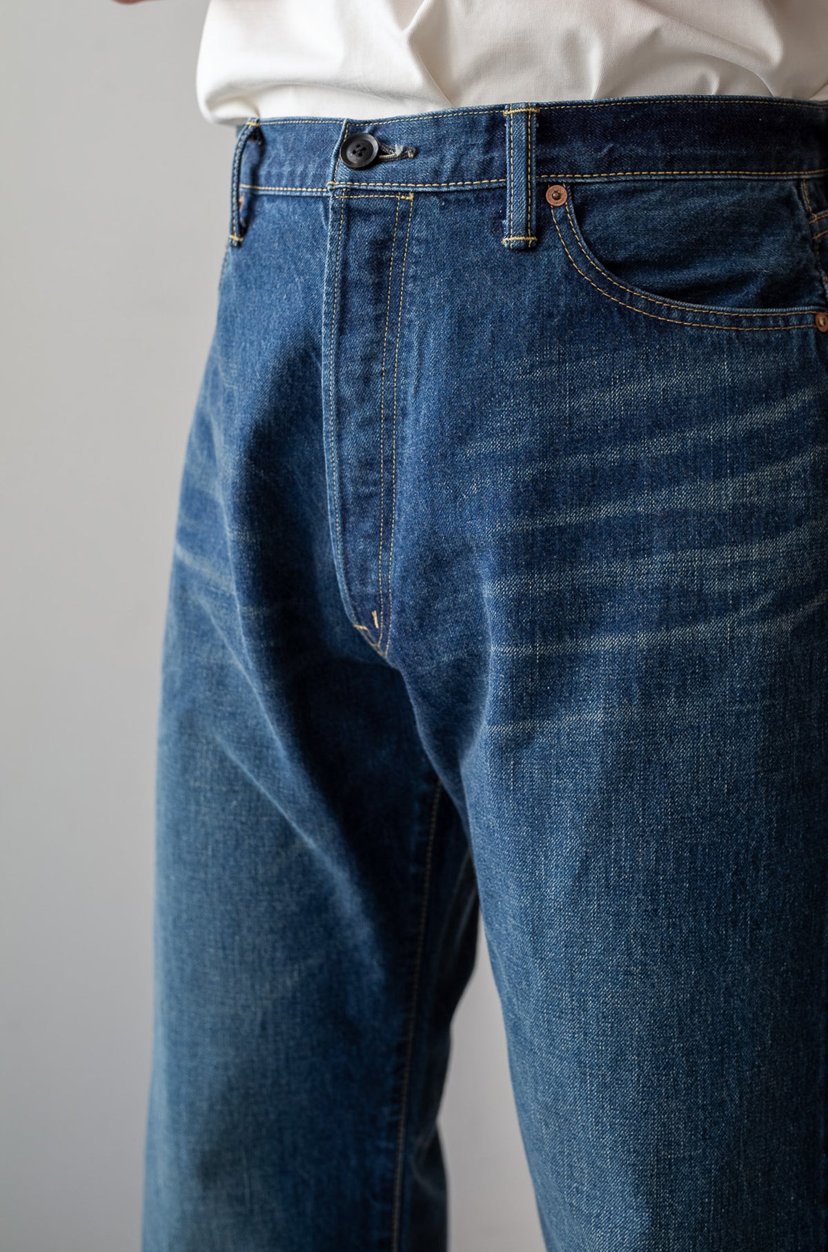 Denim Flare Trousers - VINTAGE WASH 〈DUSK INDIGO〉