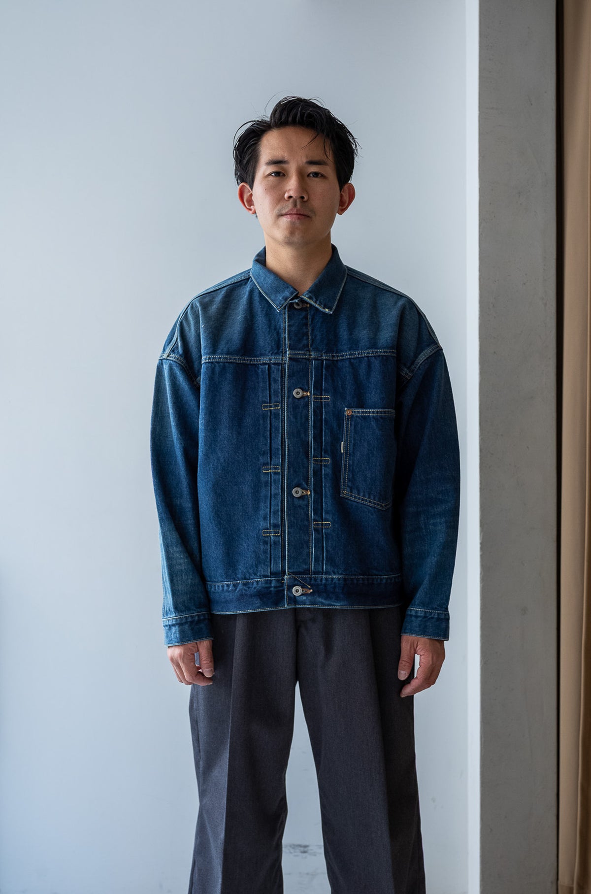 WWⅡ T-Back Jacket - VINTAGE WASH 〈DUSK INDIGO〉