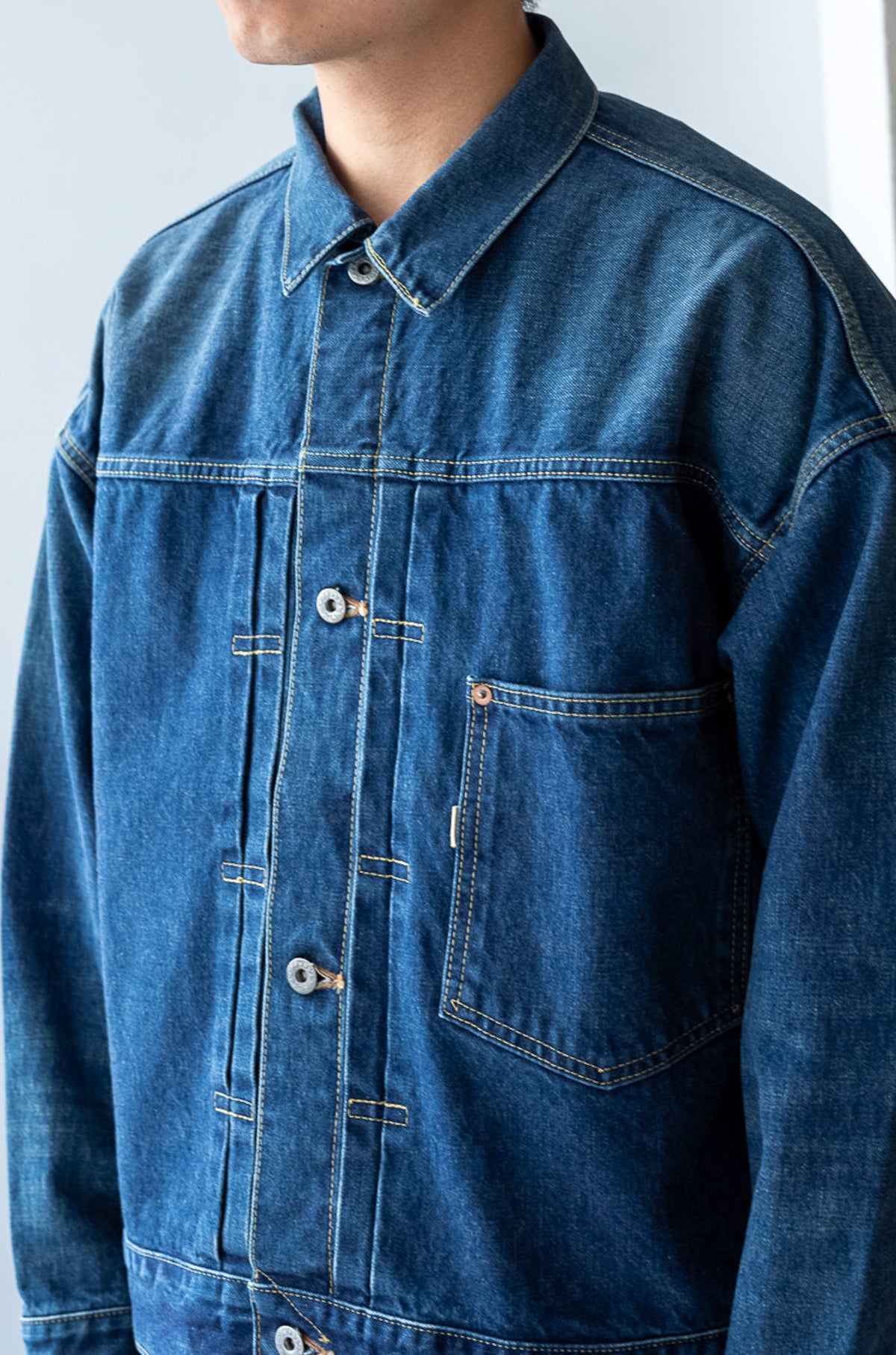 WWⅡ T-Back Jacket - VINTAGE WASH 〈DUSK INDIGO〉