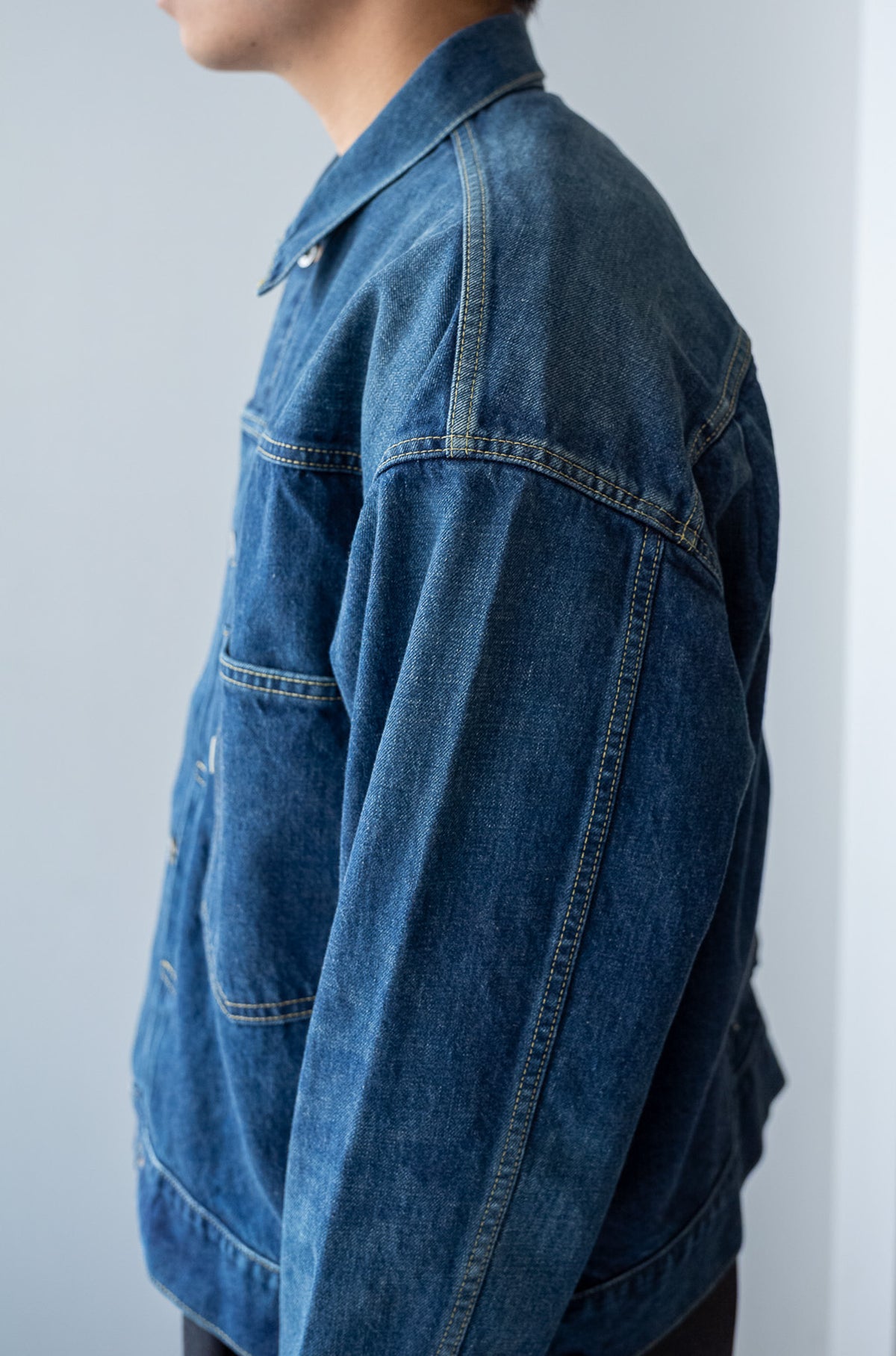 WWⅡ T-Back Jacket - VINTAGE WASH 〈DUSK INDIGO〉