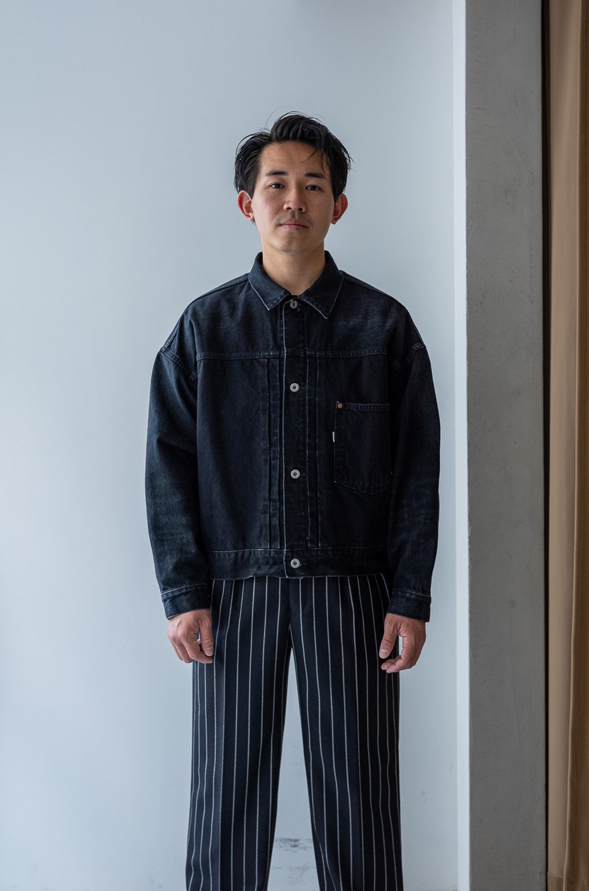WWⅡ T-Back Jacket (VINTAGE WASH) 〔GHOST BLACK〕
