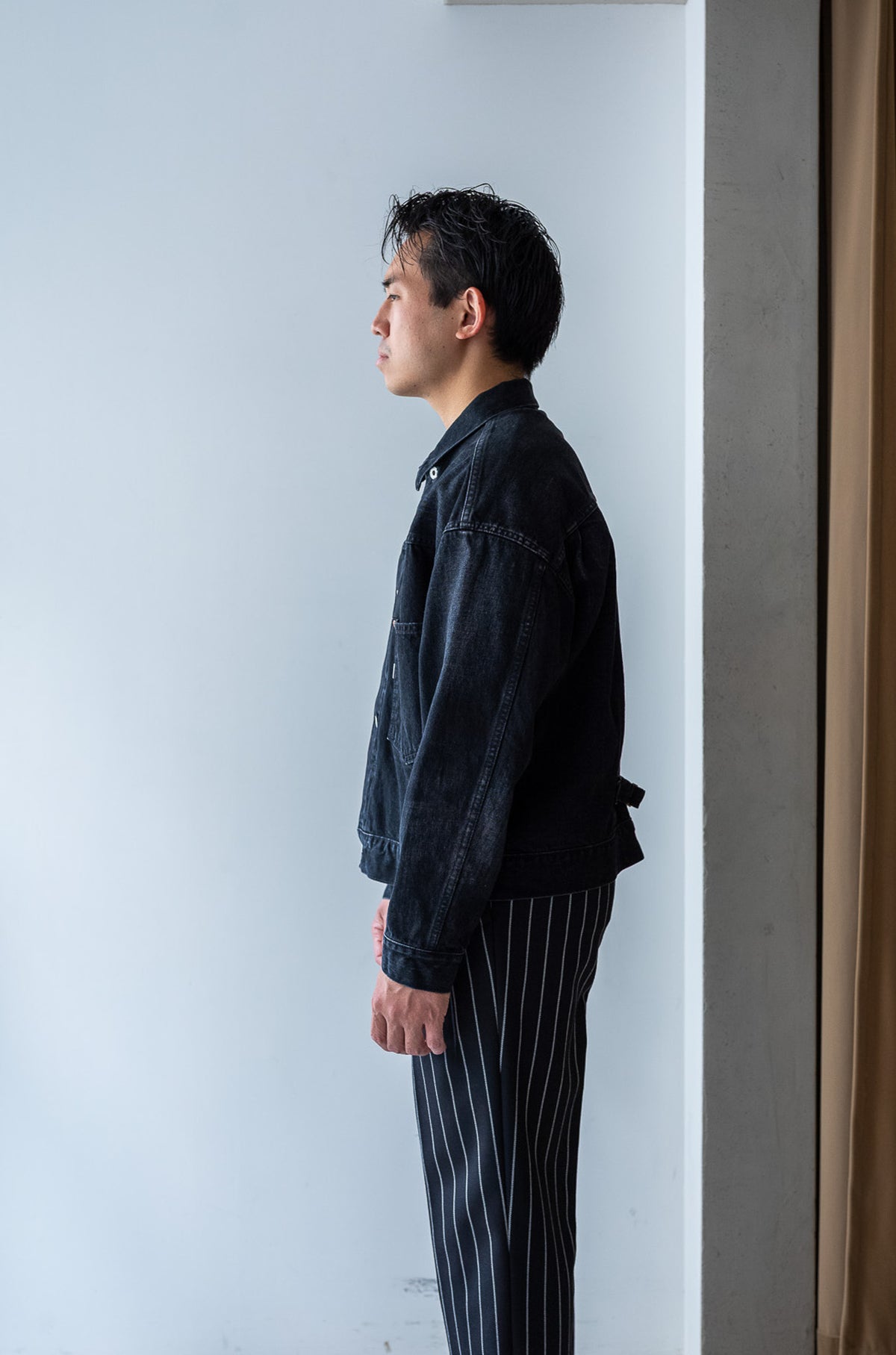WWⅡ T-Back Jacket (VINTAGE WASH) 〔GHOST BLACK〕