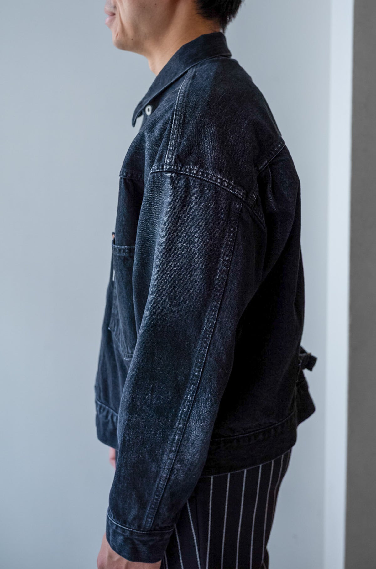 WWⅡ T-Back Jacket (VINTAGE WASH) 〔GHOST BLACK〕