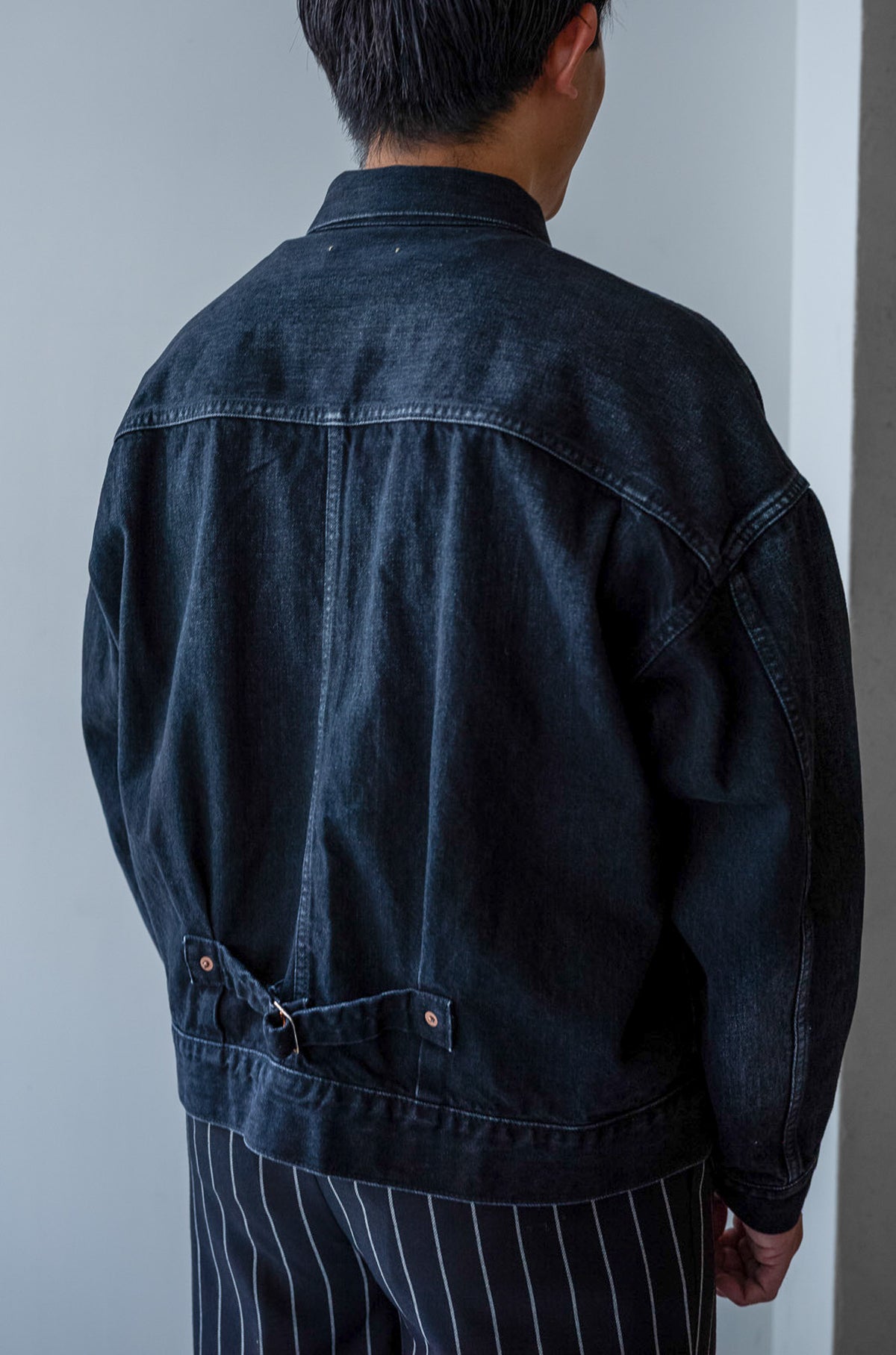 WWⅡ T-Back Jacket (VINTAGE WASH) 〔GHOST BLACK〕
