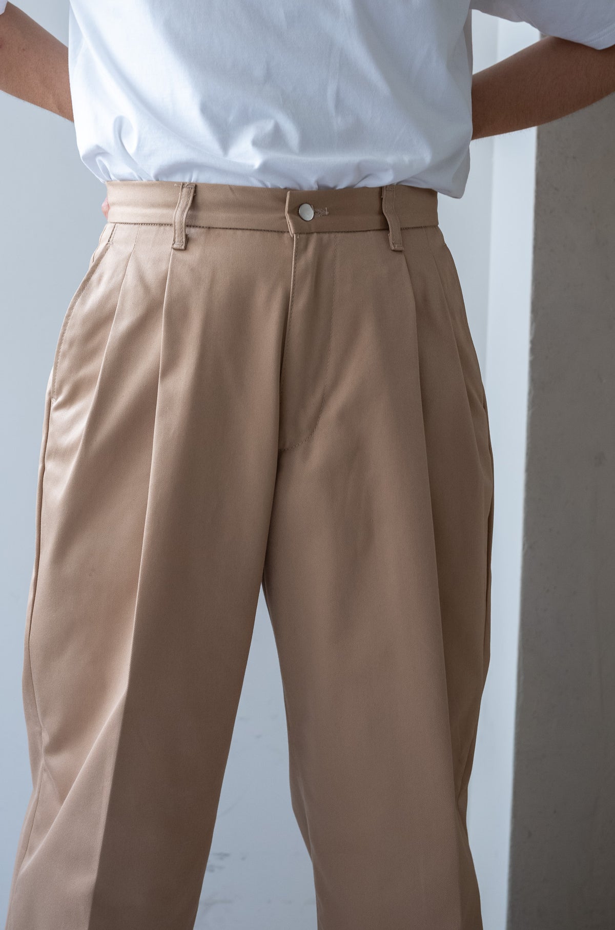 EX Wide Trousers 〈BEIGE〉