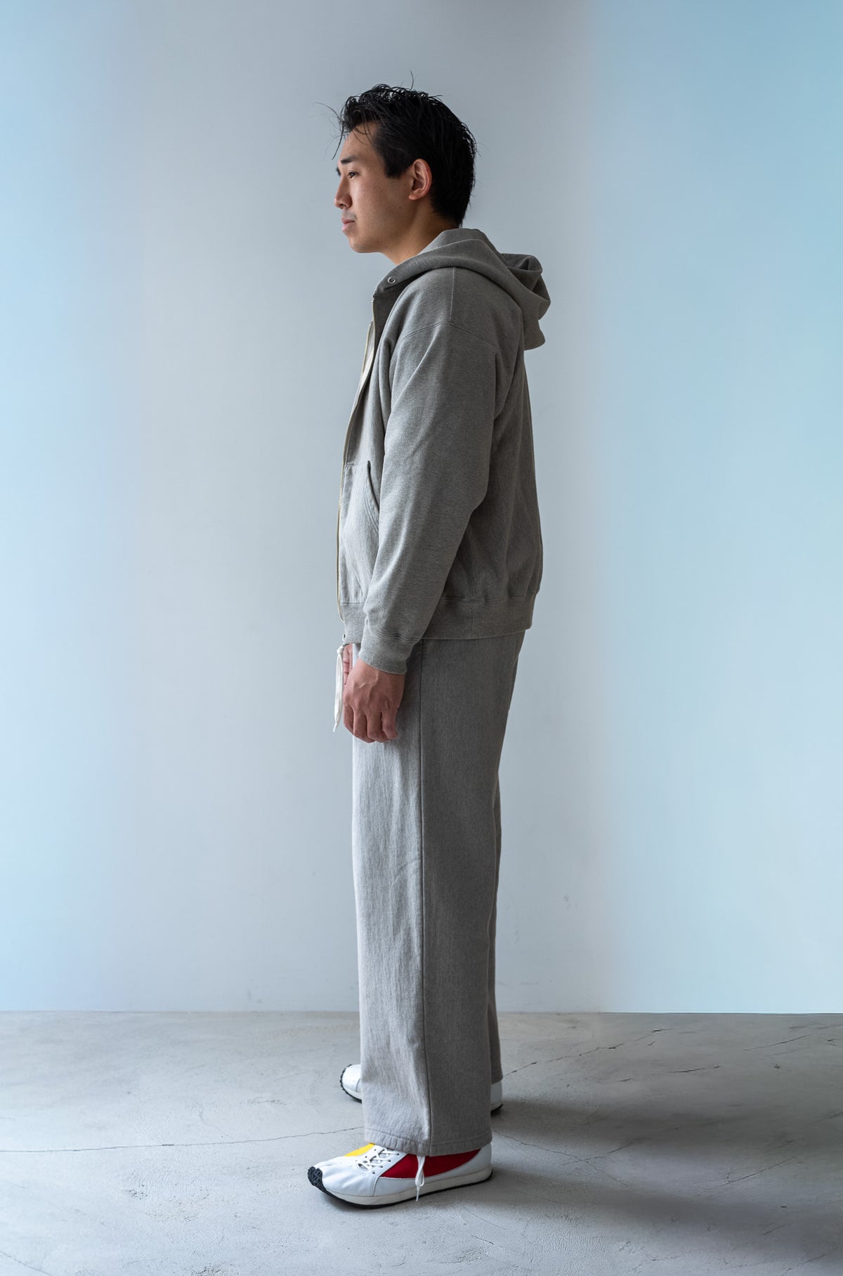 Essential Zip Sweat Parka 〈DIRTY L/GRAY〉
