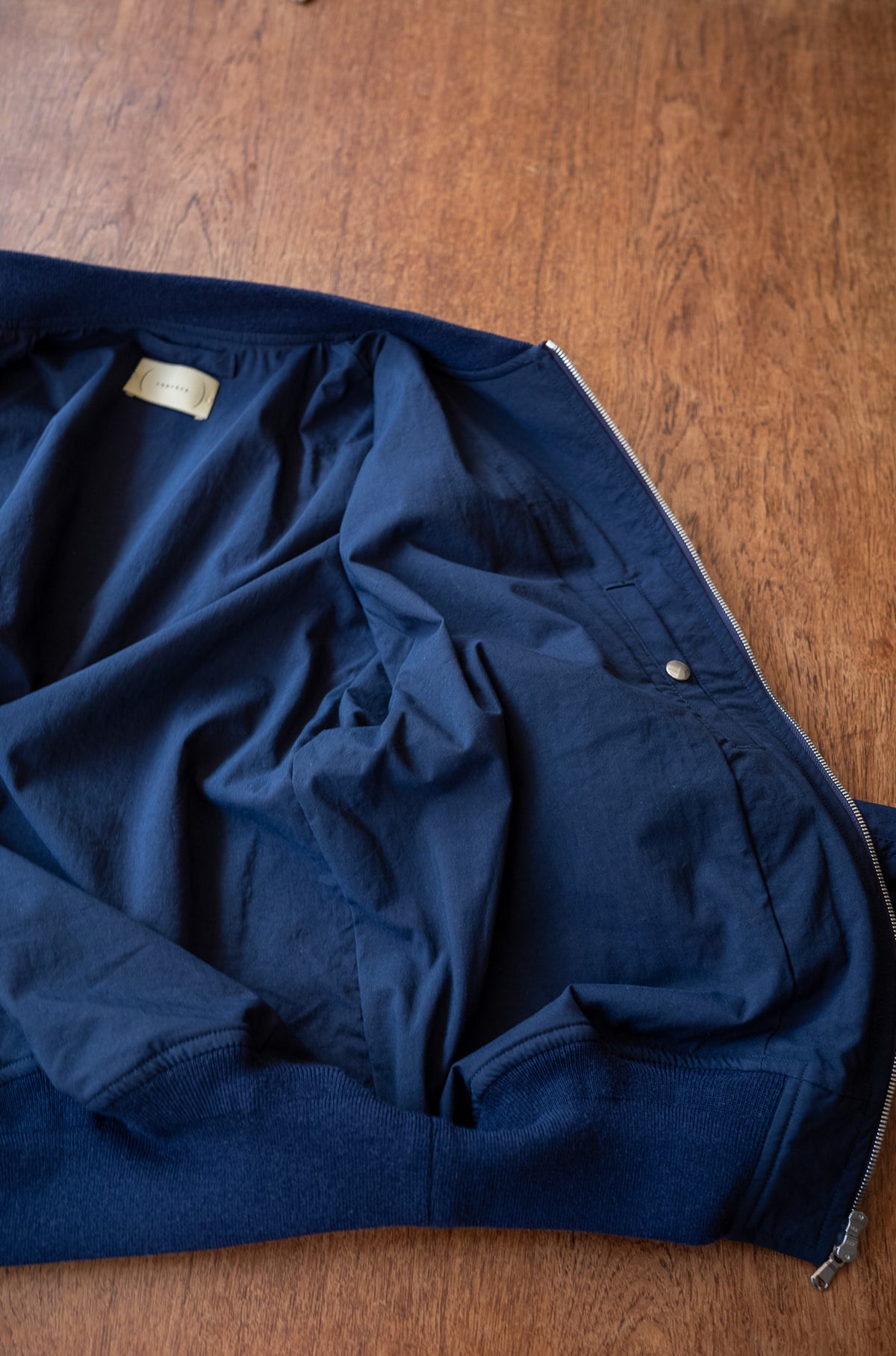 Shrunken Nylon Flight Jacket 〔NAVY〉