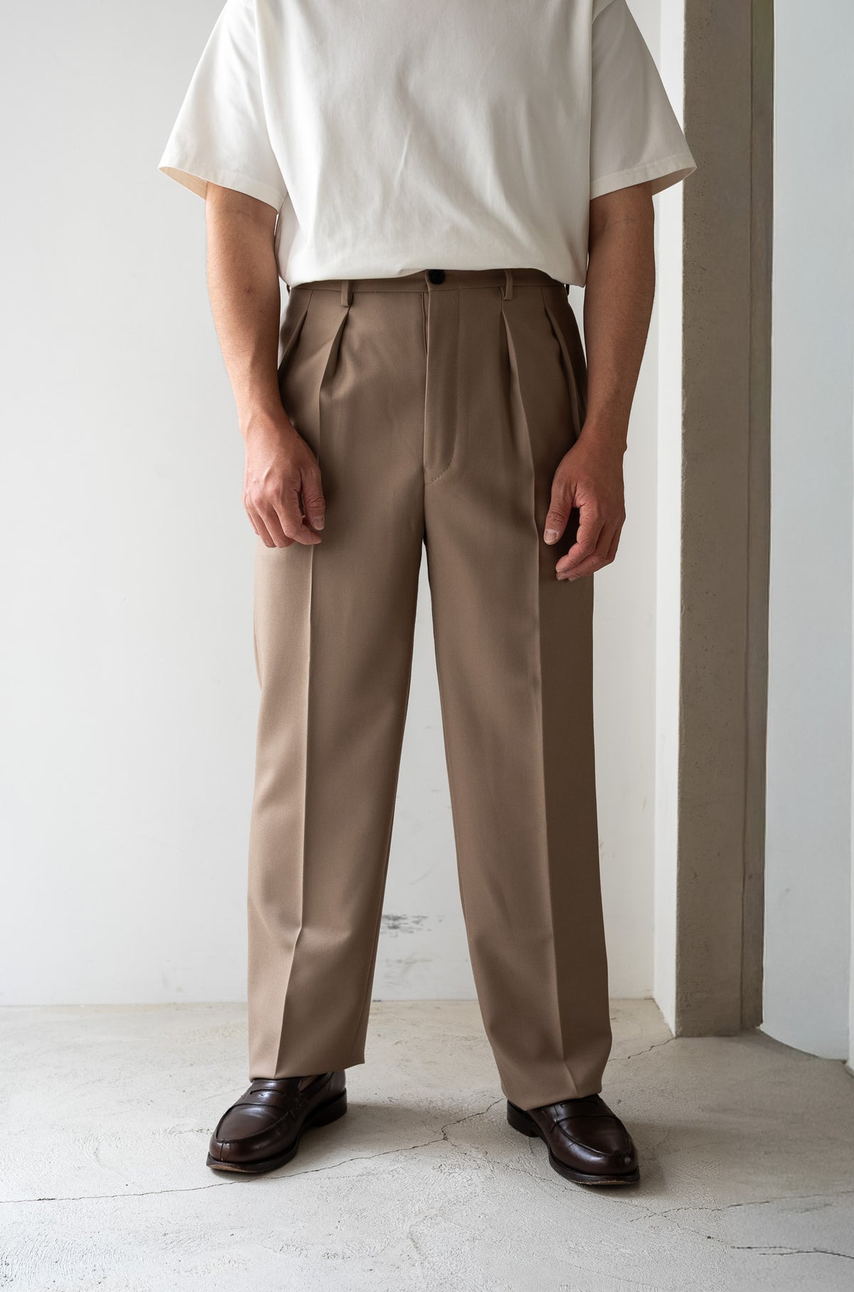 Fine Garbadine French Trousers 〈MARON〉