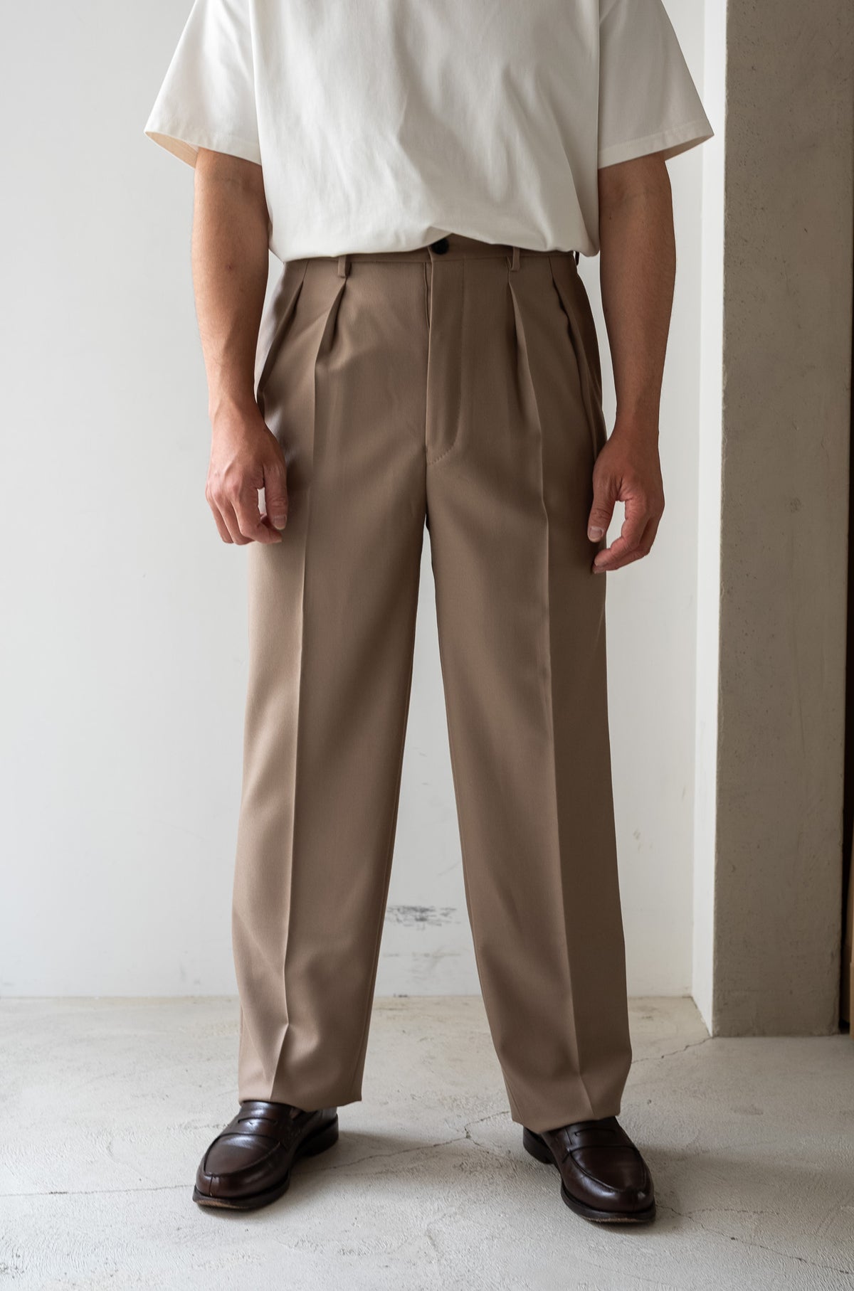 Fine Garbadine French Trousers 〈MARON〉