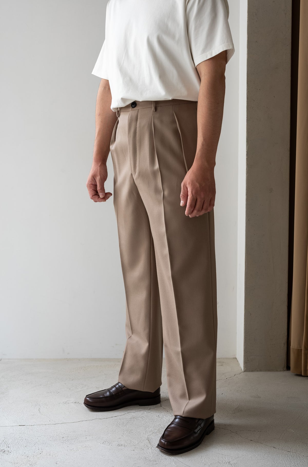 Fine Garbadine French Trousers 〈MARON〉
