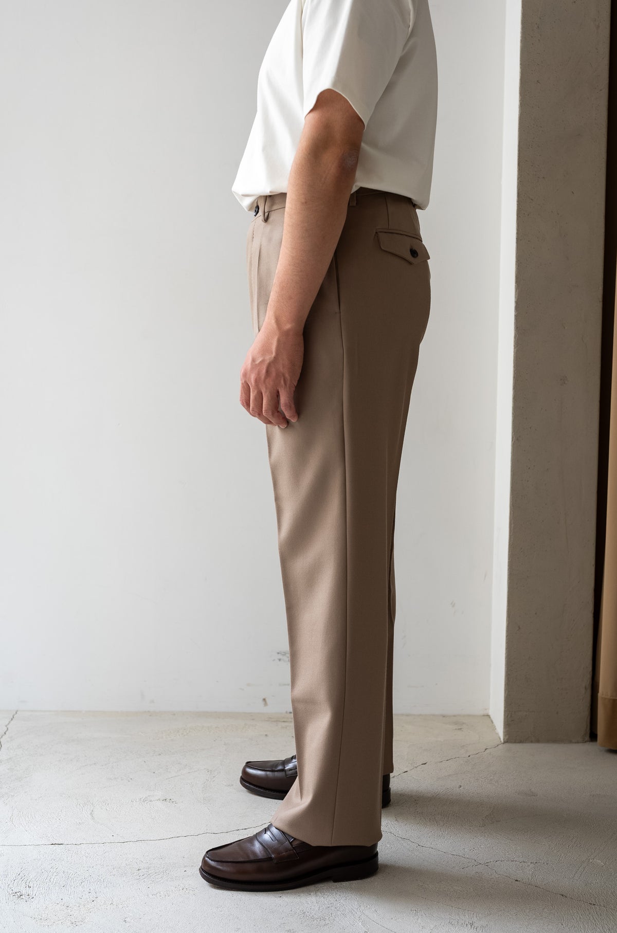 Fine Garbadine French Trousers 〈MARON〉