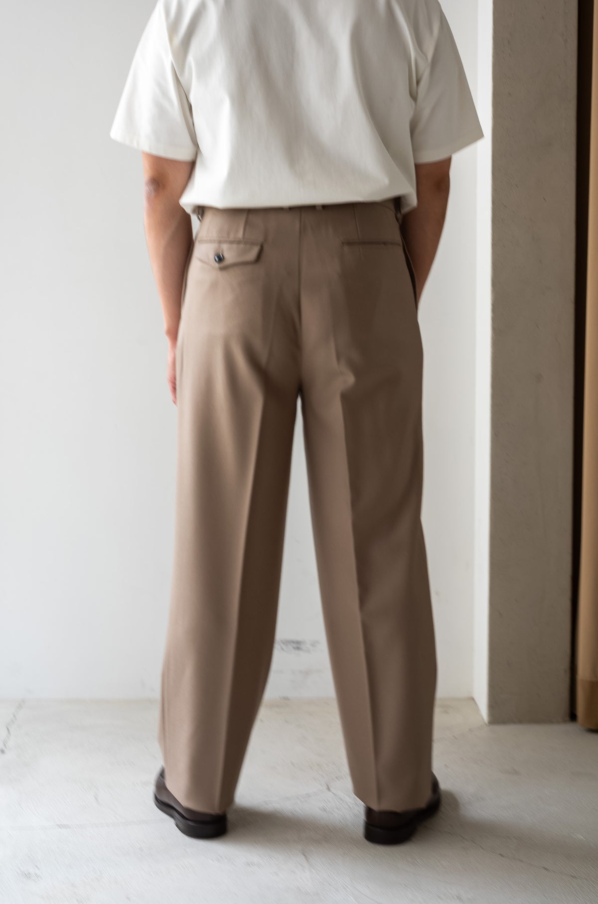 Fine Garbadine French Trousers 〈MARON〉