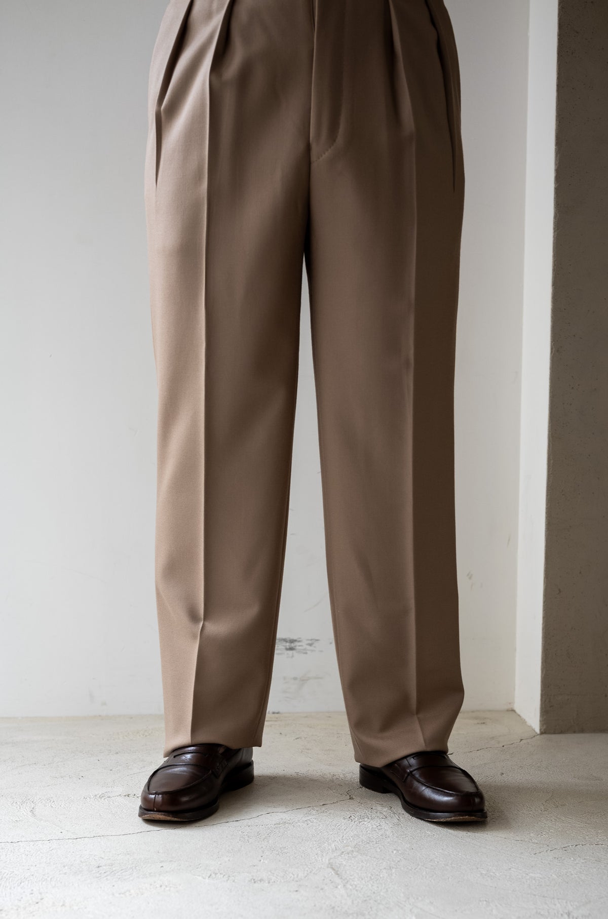 Fine Garbadine French Trousers 〈MARON〉
