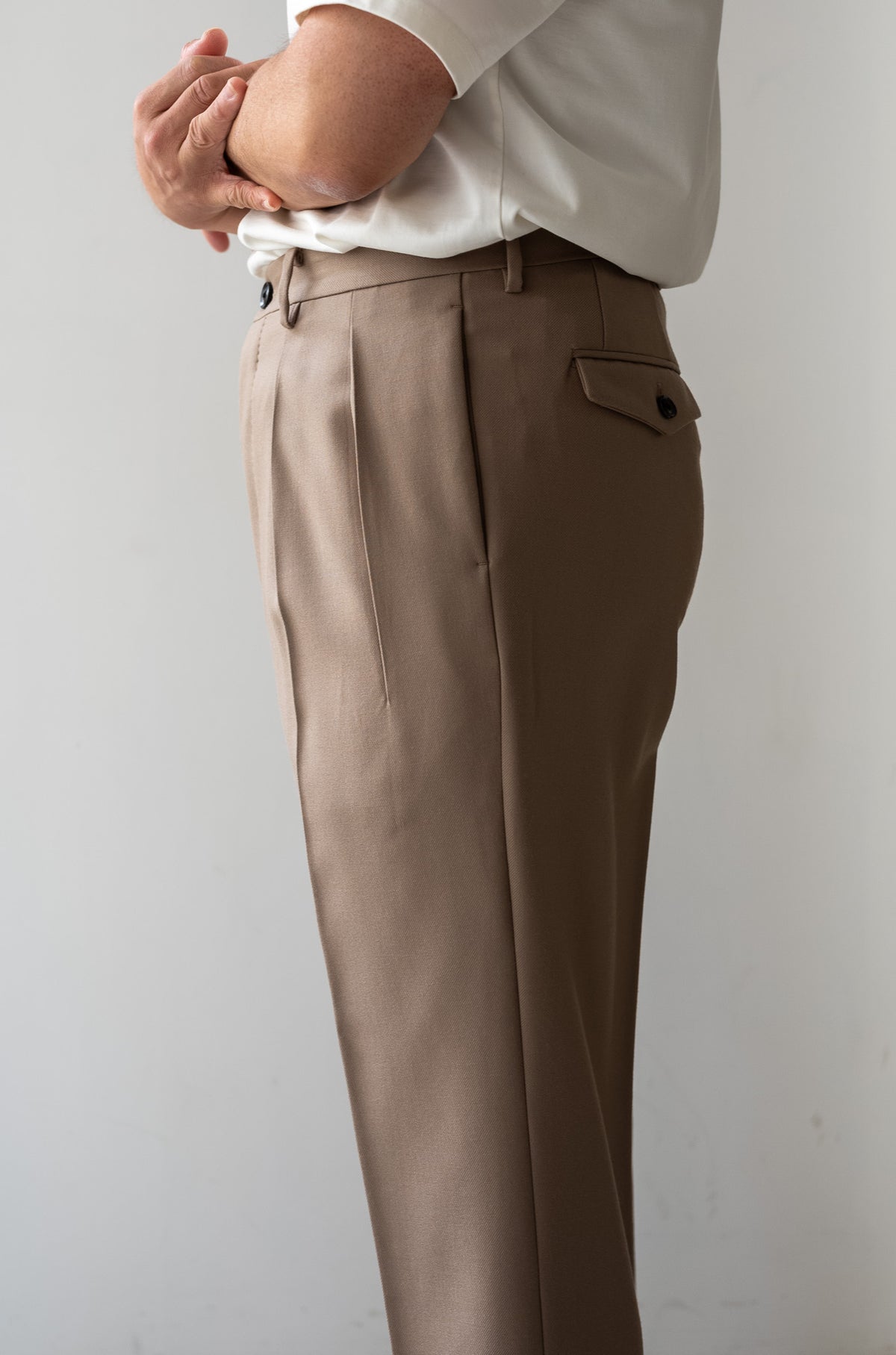 Fine Garbadine French Trousers 〈MARON〉