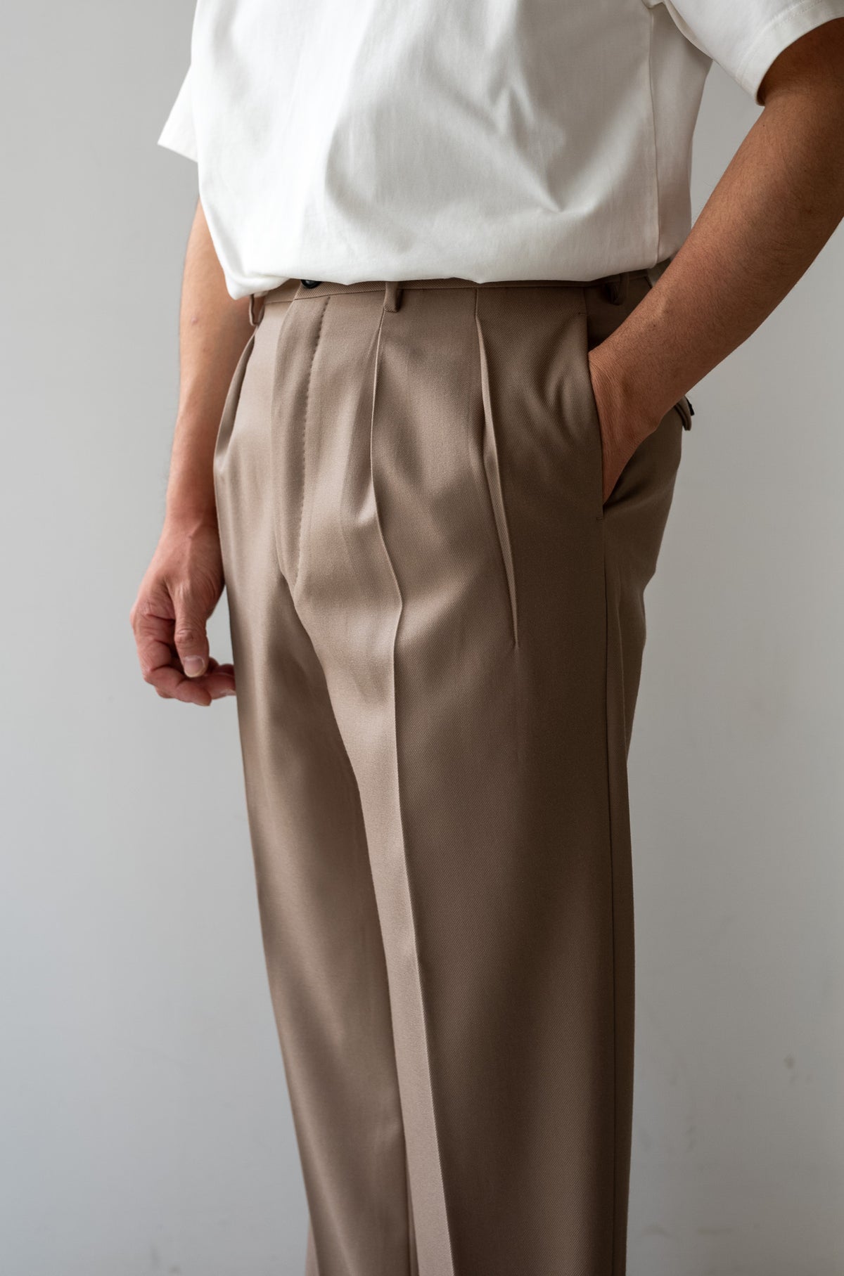 Fine Garbadine French Trousers 〈MARON〉