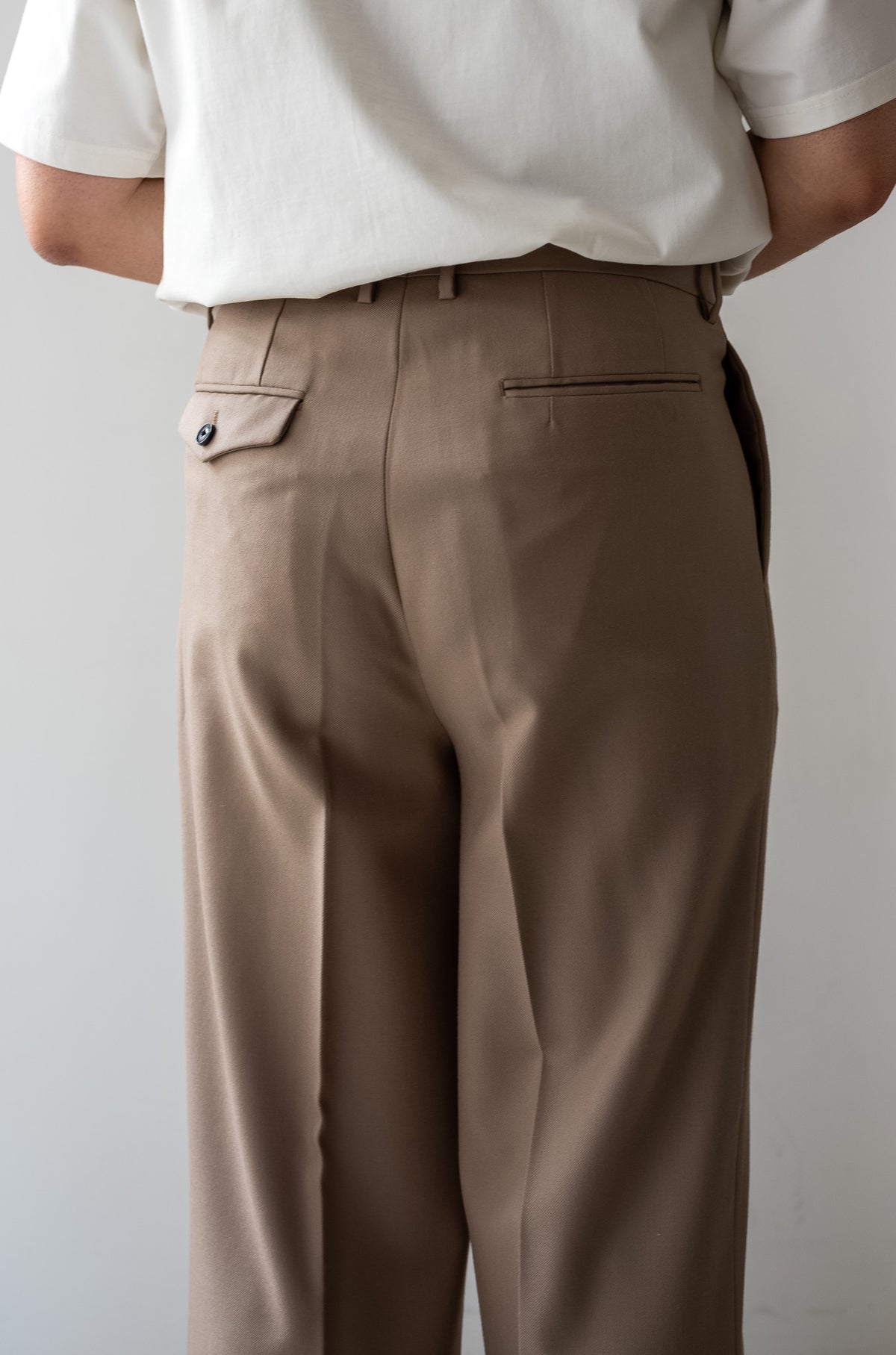 Fine Garbadine French Trousers 〈MARON〉