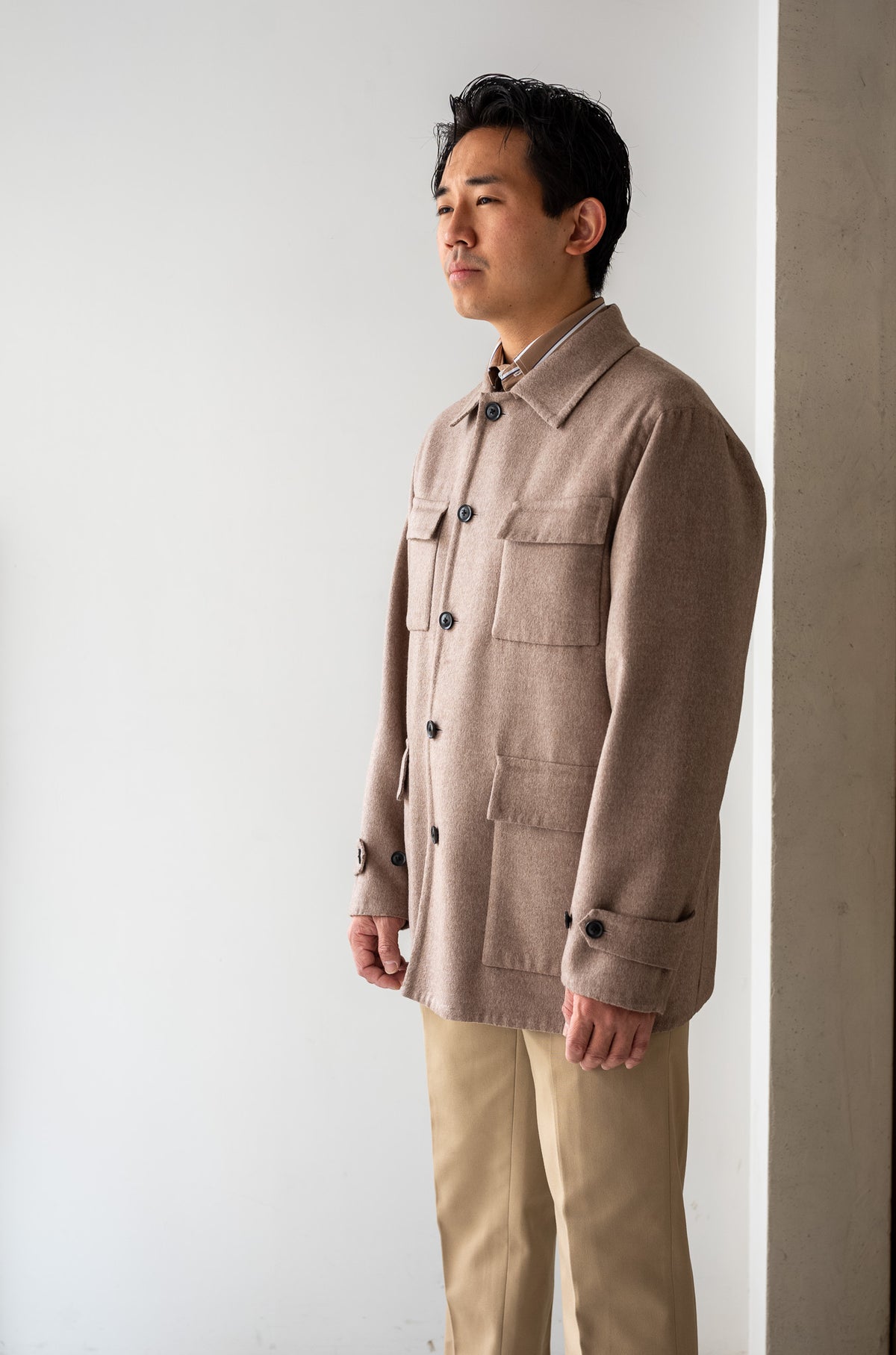 Hand Rever French Blouson〔ECRU〕