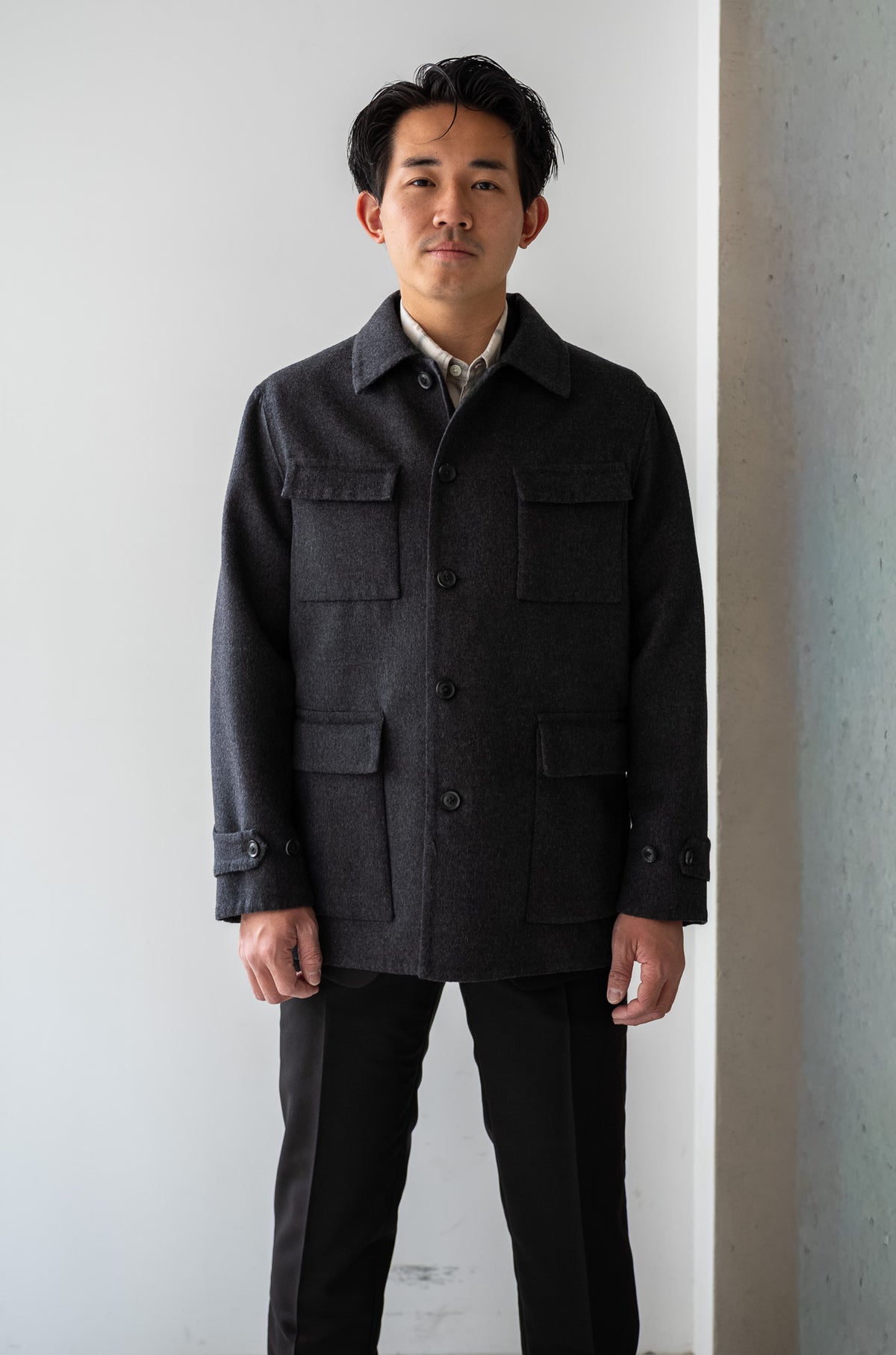 Hand Rever French Blouson 〔C/GRAY〕
