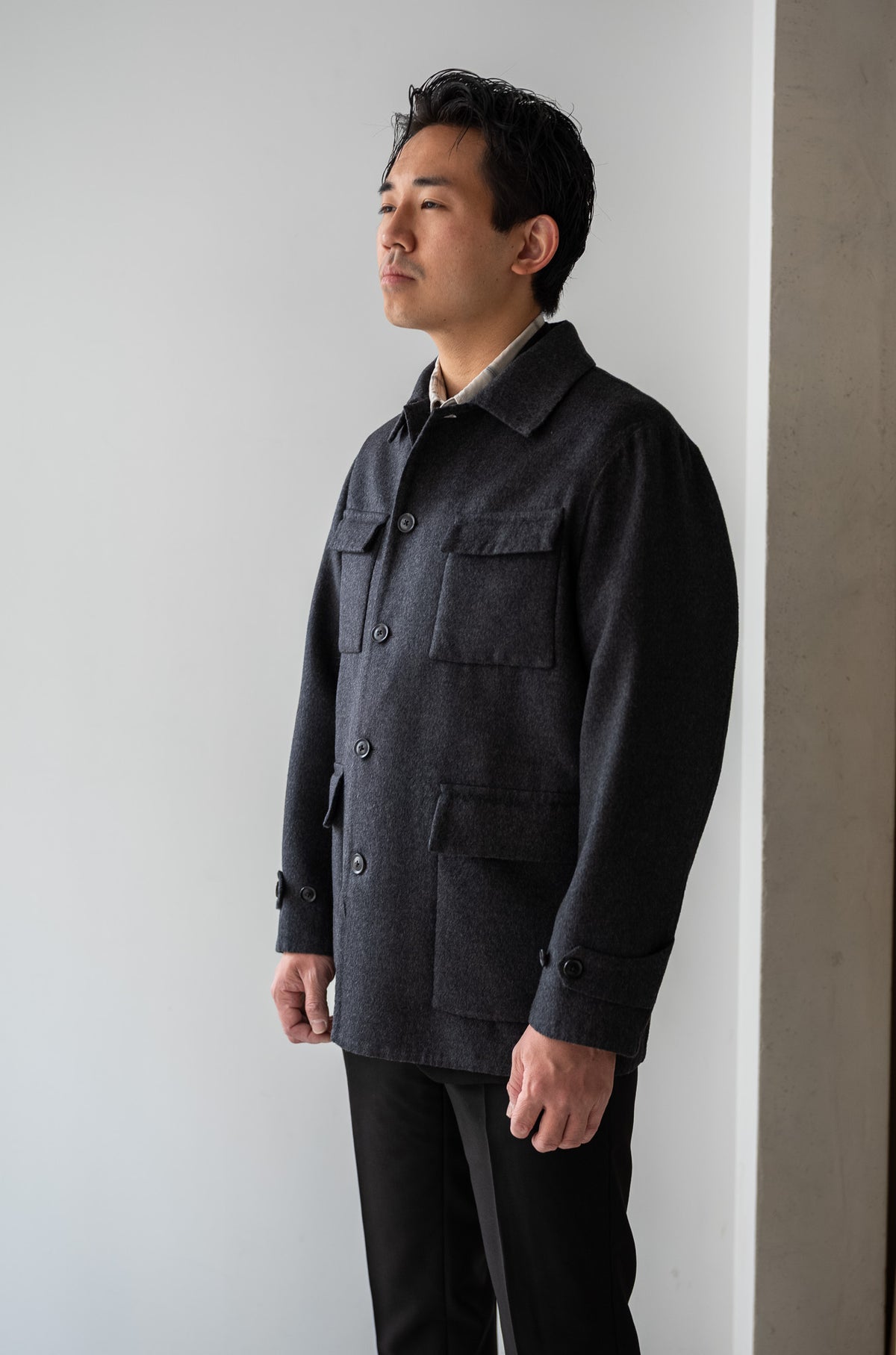Hand Rever French Blouson 〔C/GRAY〕