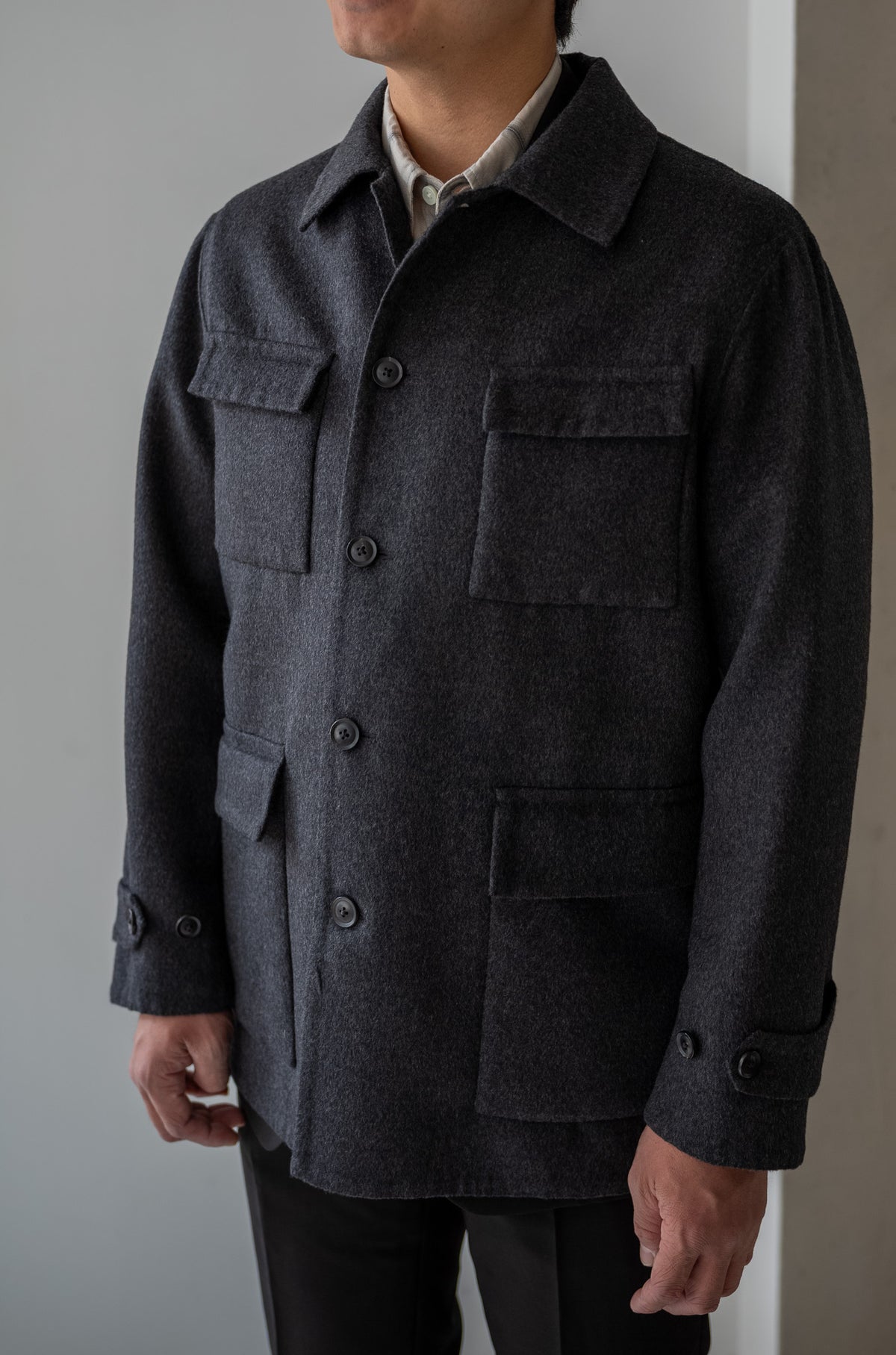 Hand Rever French Blouson 〔C/GRAY〕