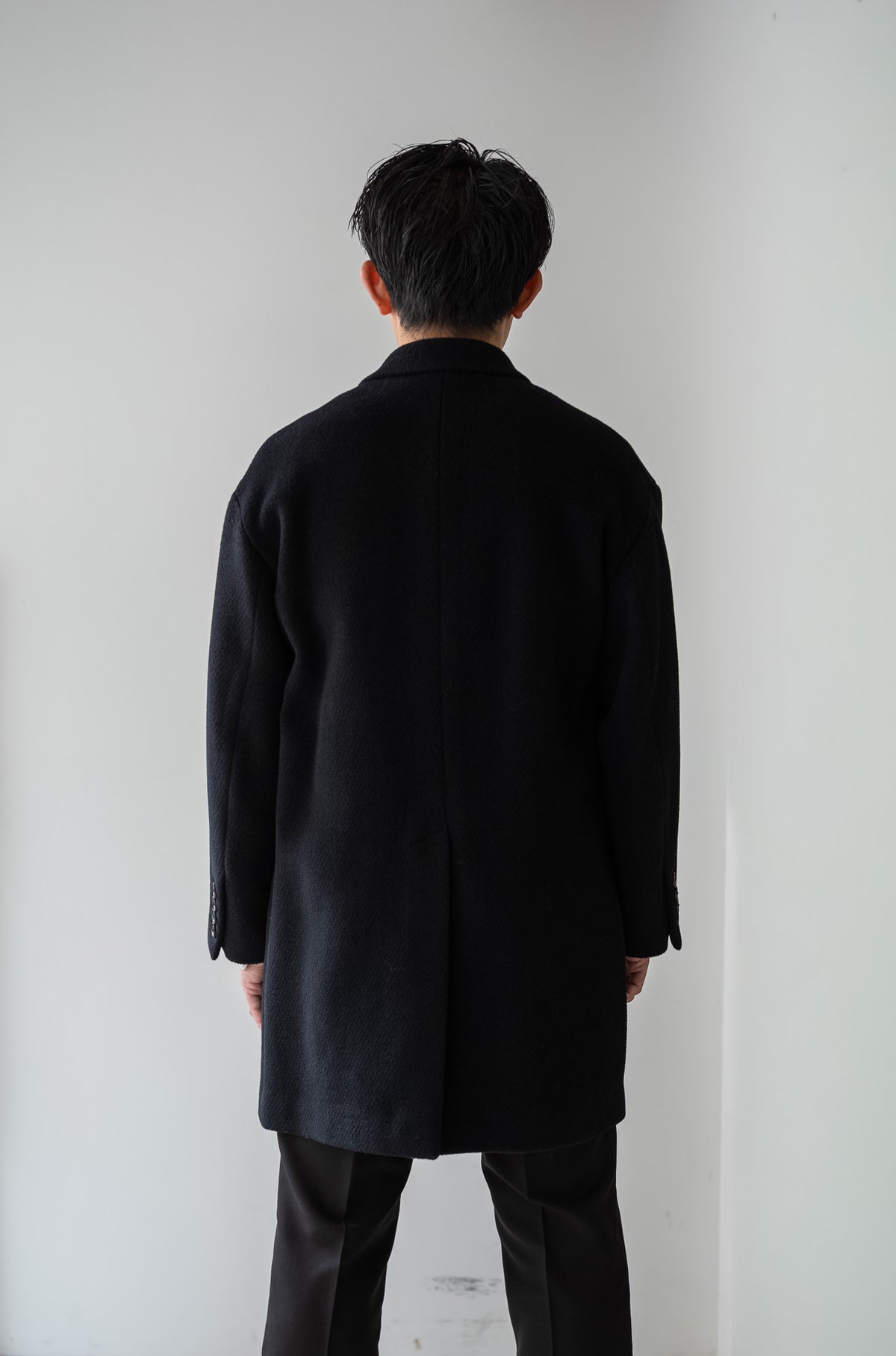 Pile Double Half Coat 〈BLACK〉