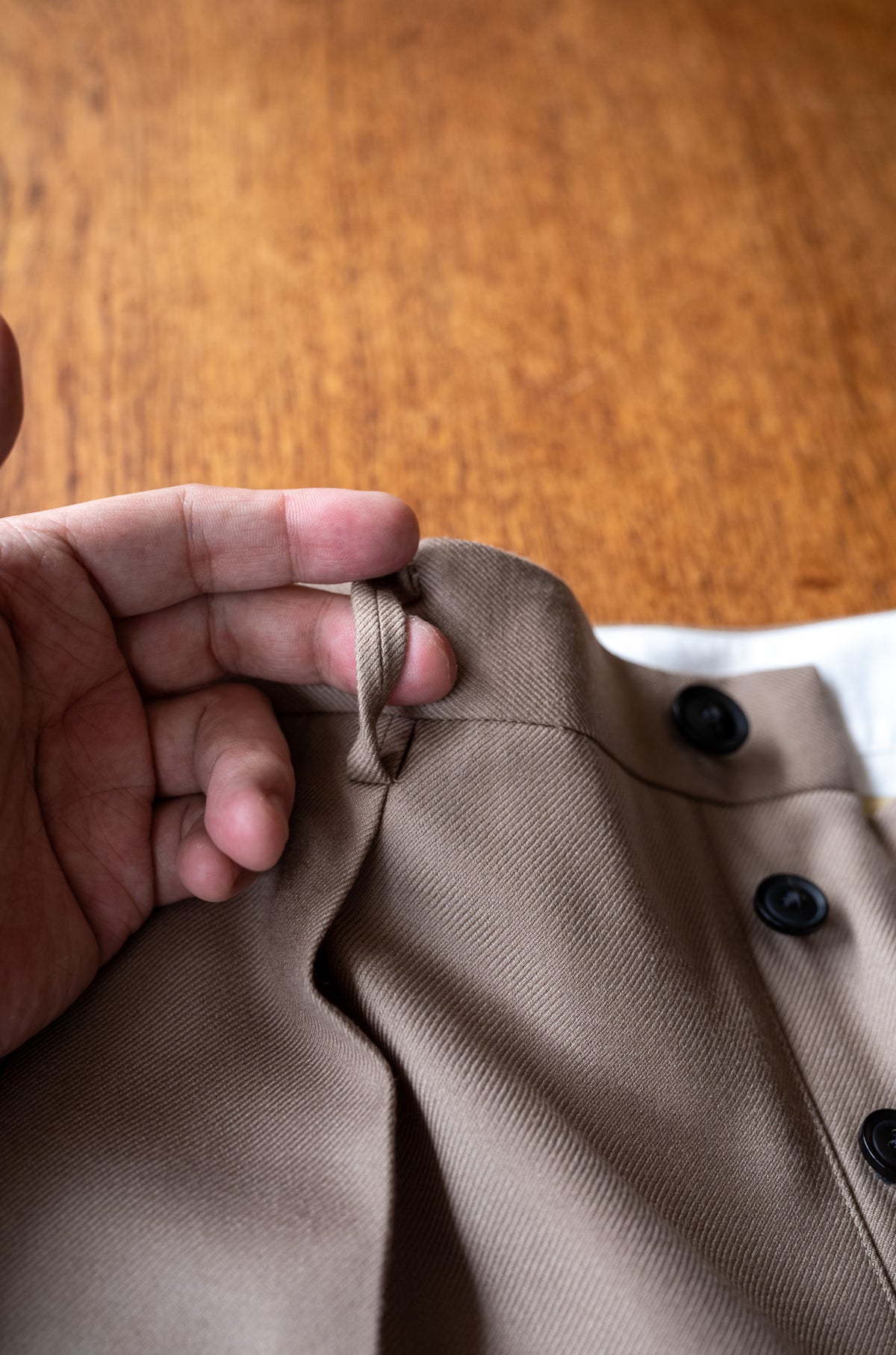 Fine Garbadine French Trousers 〈MARON〉