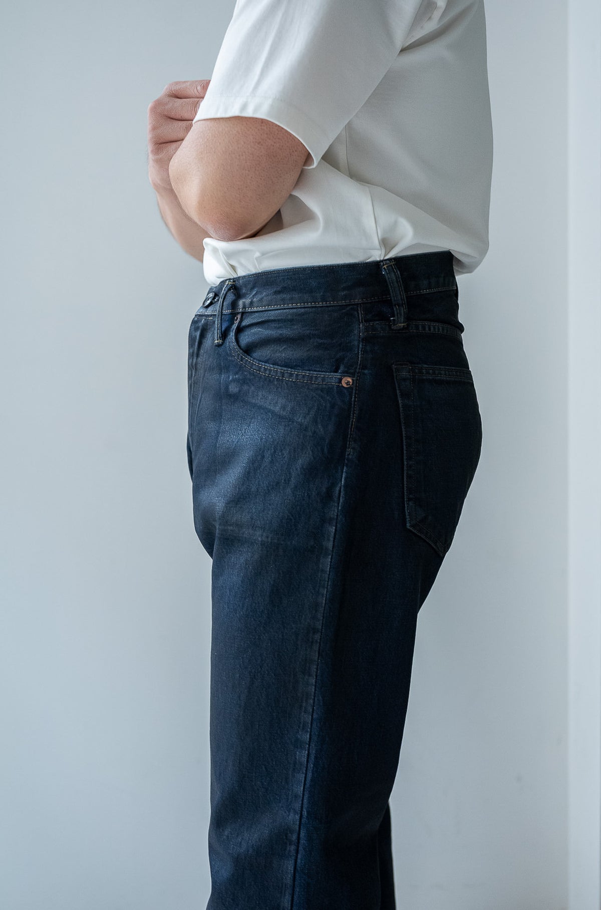 Denim Flare Trousers 〈WAXED INDIGO〉
