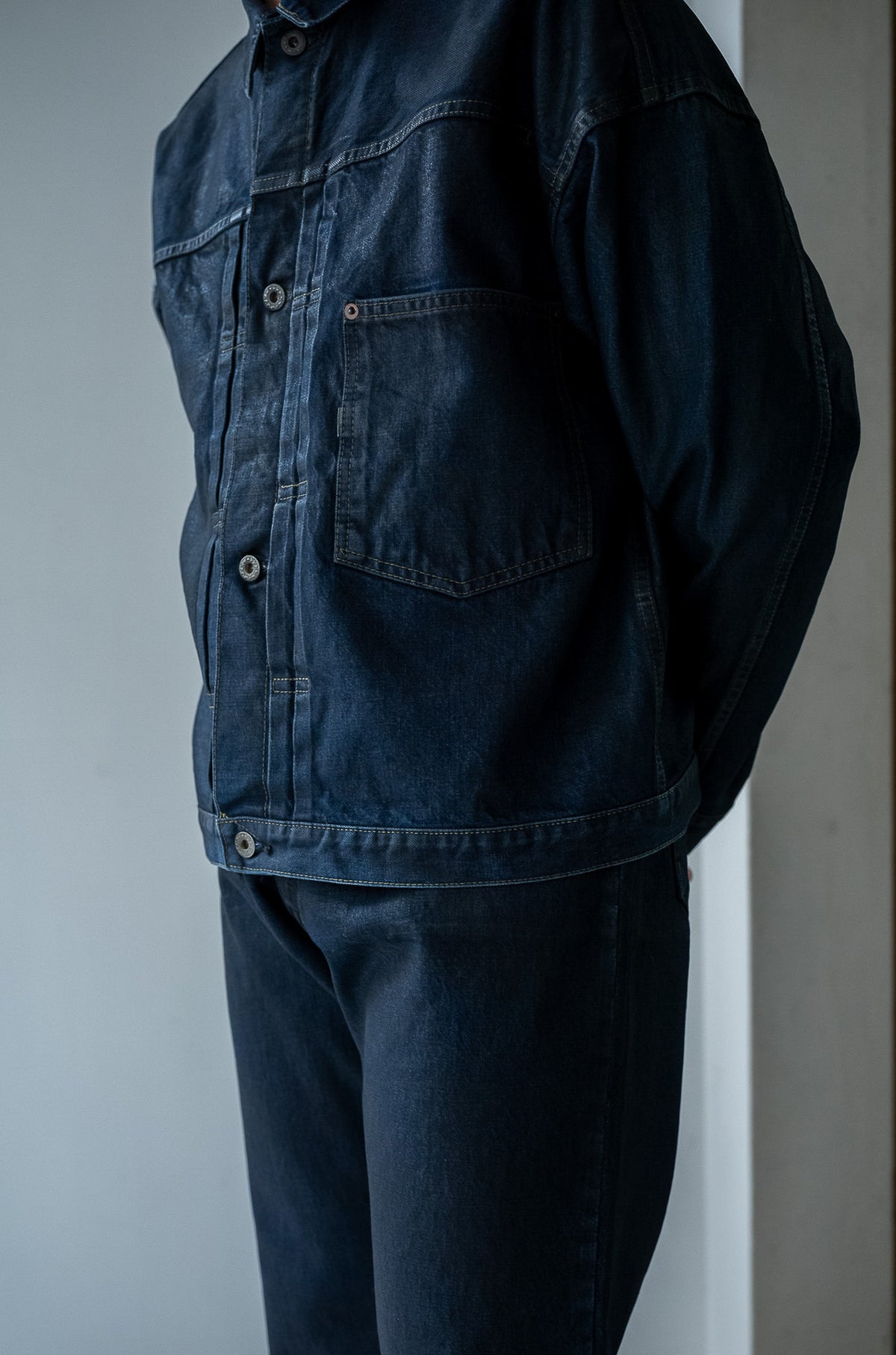 WWⅡ T-Back Jacket 〈WAXED INDIGO〉