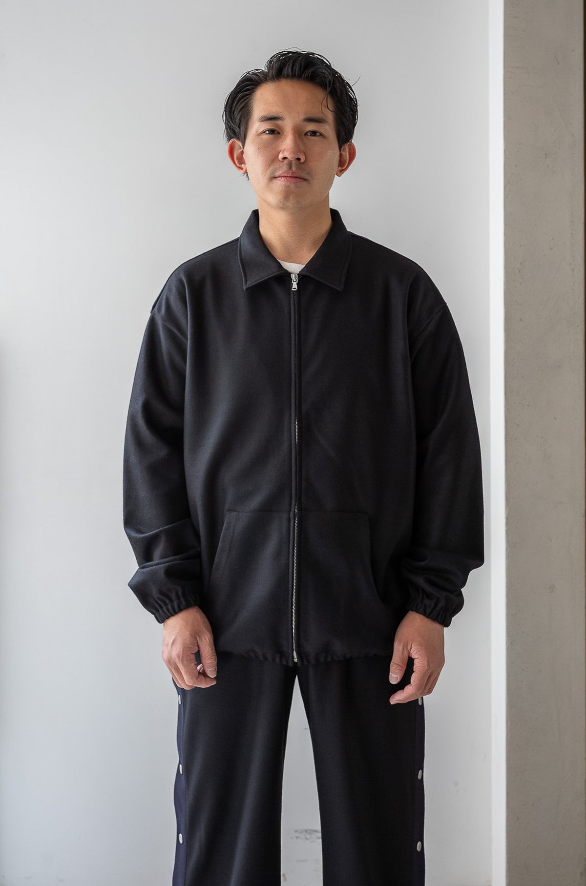 Wool Zip Blouson 〈NOIR〉