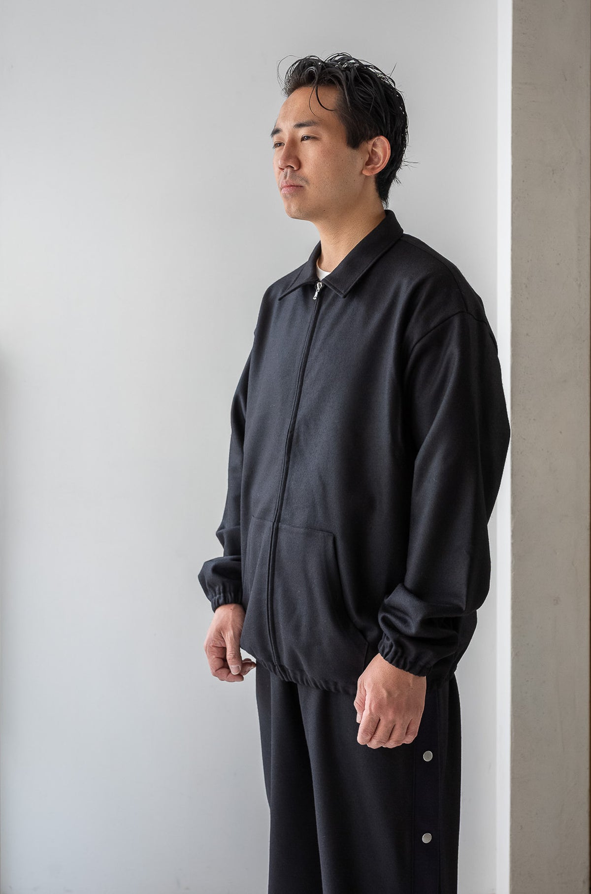 Wool Zip Blouson 〈NOIR〉