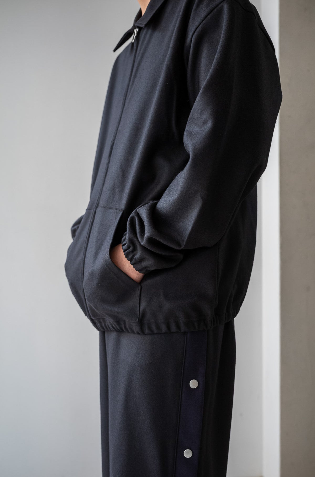 Wool Zip Blouson 〈NOIR〉