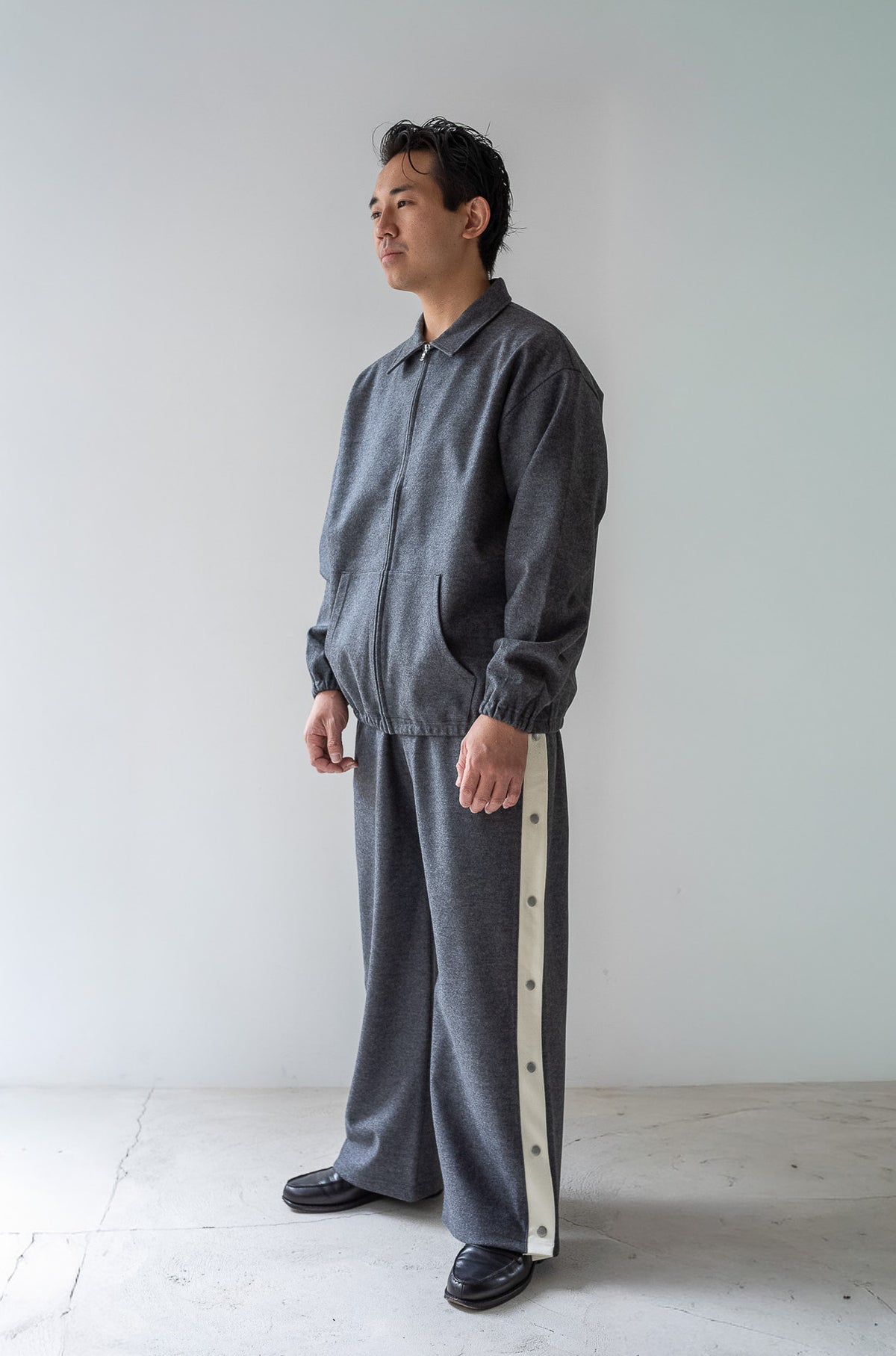 Wool Zip Blouson 〈GRAY〉