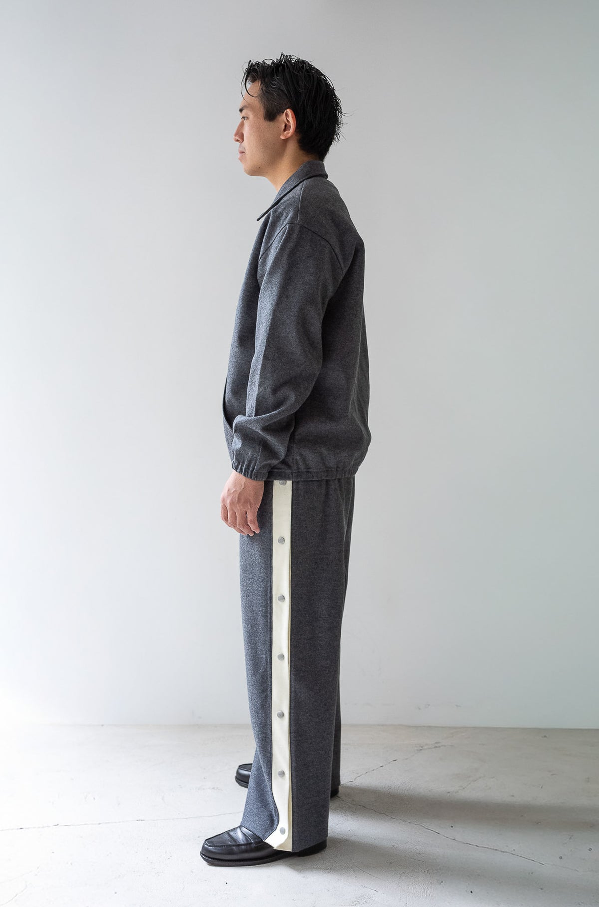 Wool Zip Blouson 〈GRAY〉
