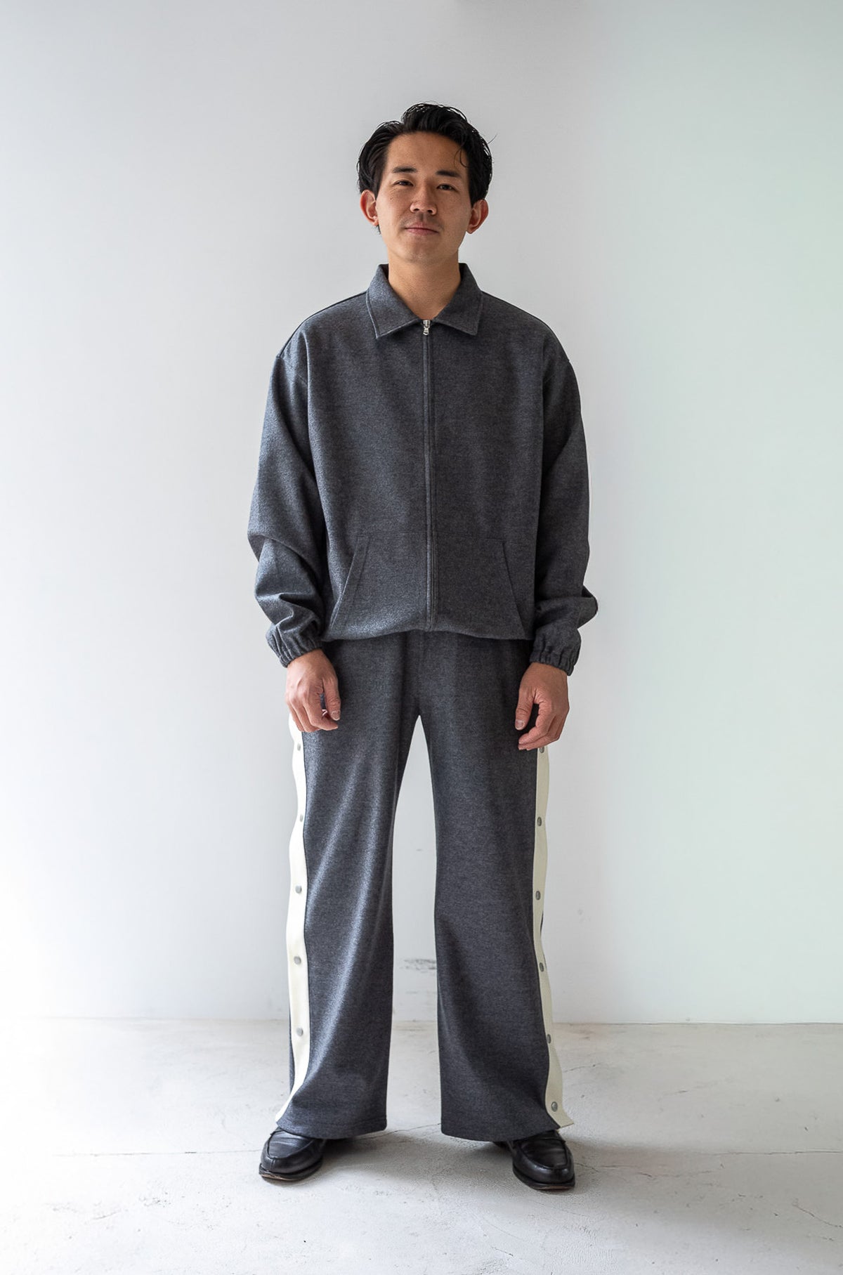 Wool Zip Blouson 〈GRAY〉
