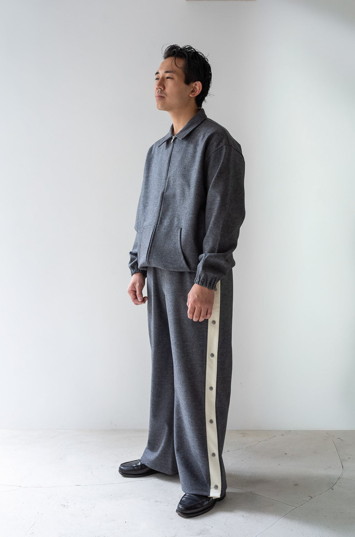 Wool Zip Blouson 〈GRAY〉