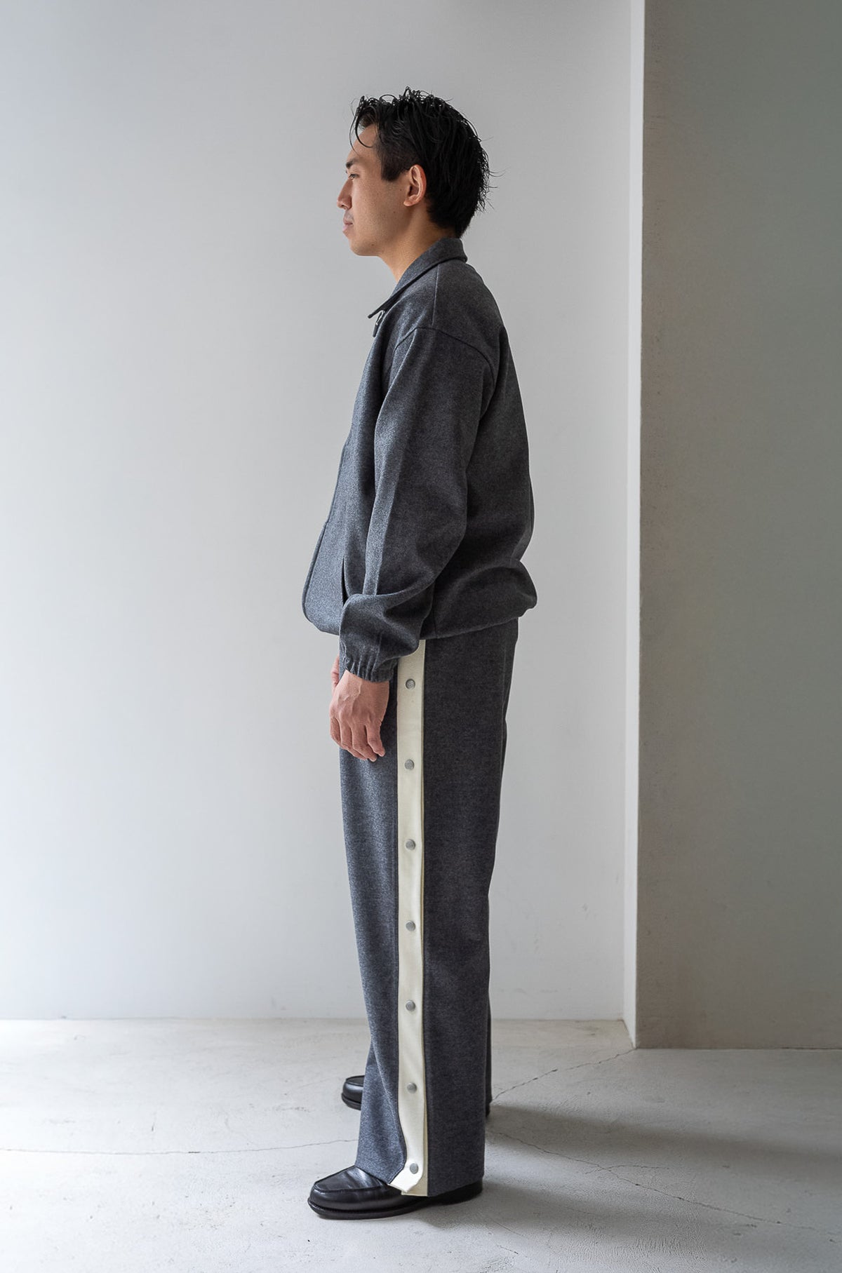 Wool Zip Blouson 〈GRAY〉