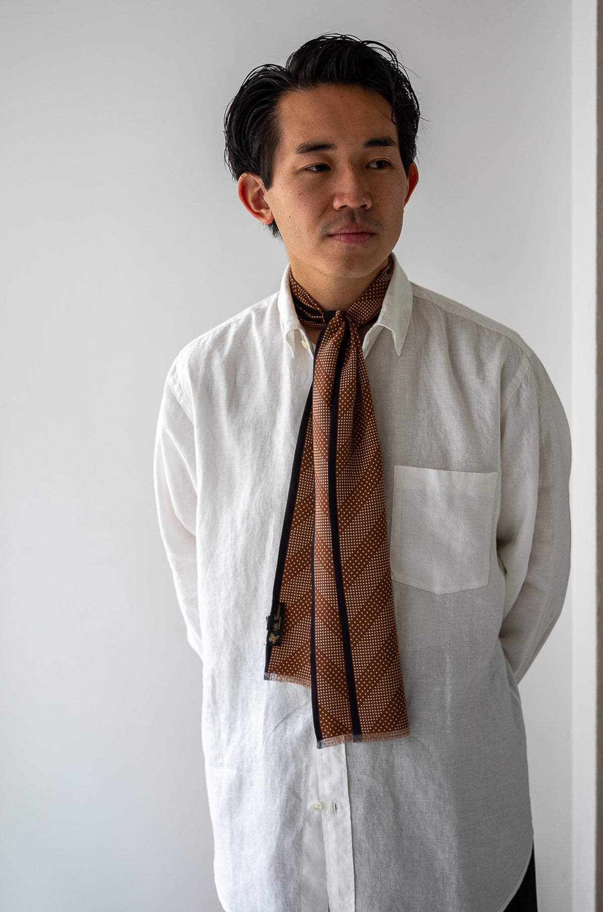Scarf 〈BROWN × NAVY〉