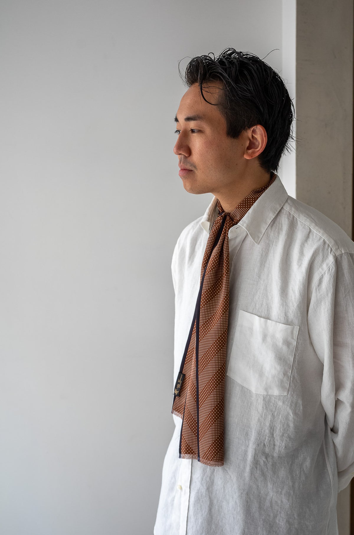 Scarf 〈BROWN × NAVY〉