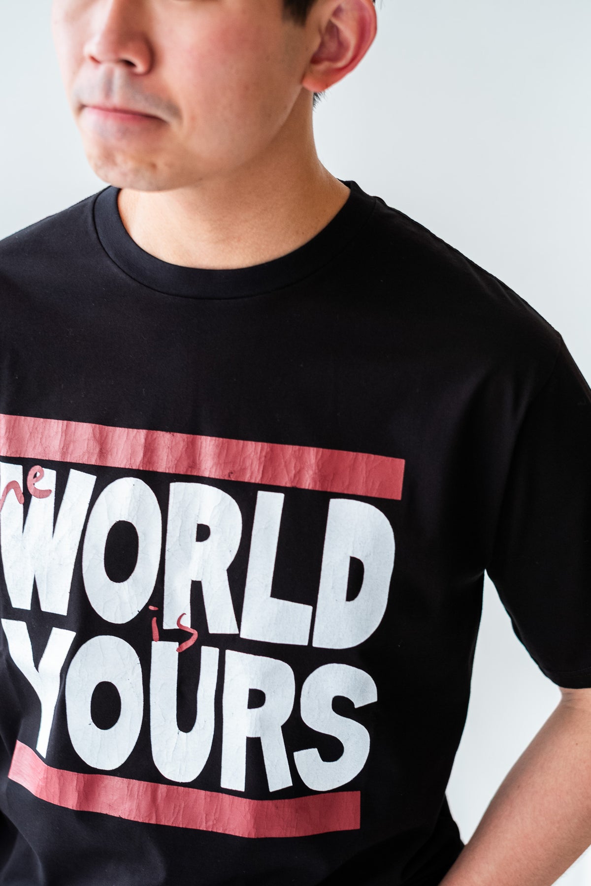 WORLD IS YOURS Tee - Block Letter 〈BLACK〉