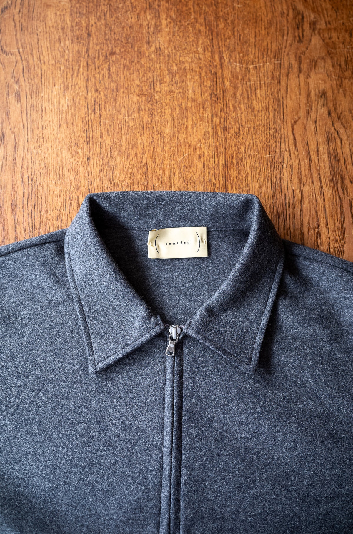 Wool Zip Blouson 〈GRAY〉